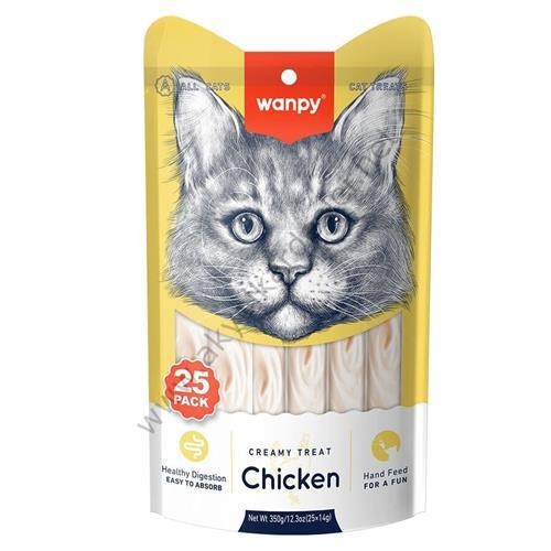 Wanpy Tavuk 25*14 gr Krema Kedi Ödülü RAC-49