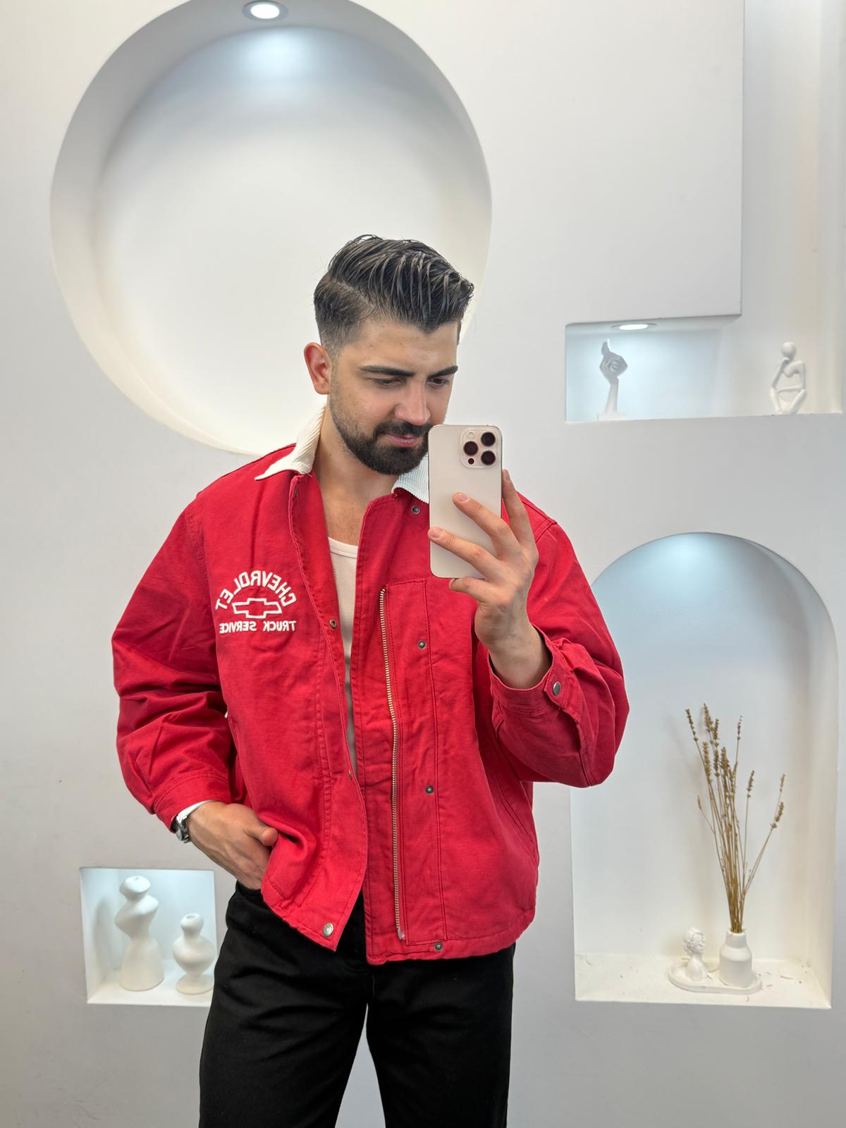 Chevrolet Truck Service Ceket - Kırmızı