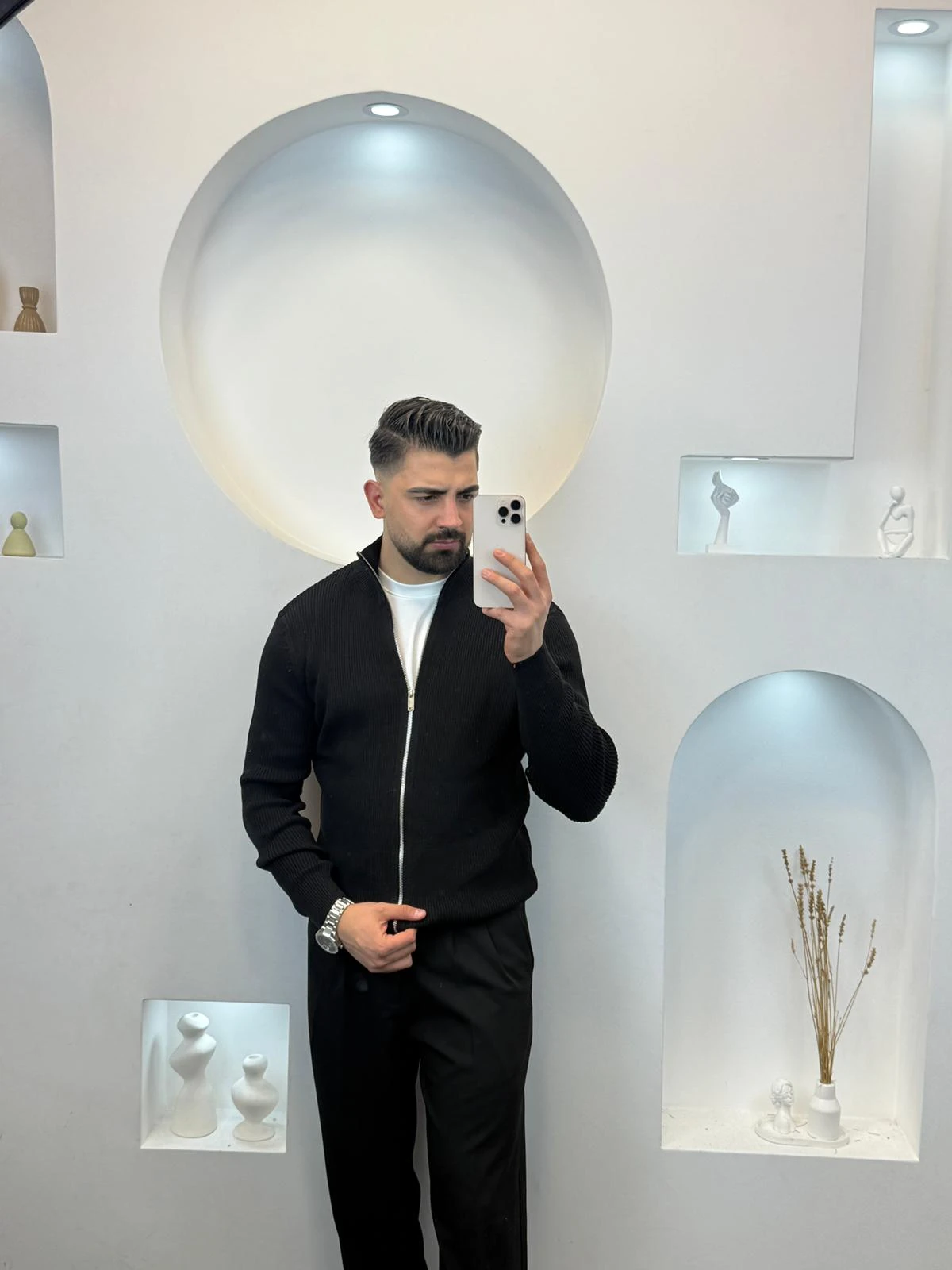 Triko Hırka - Siyah