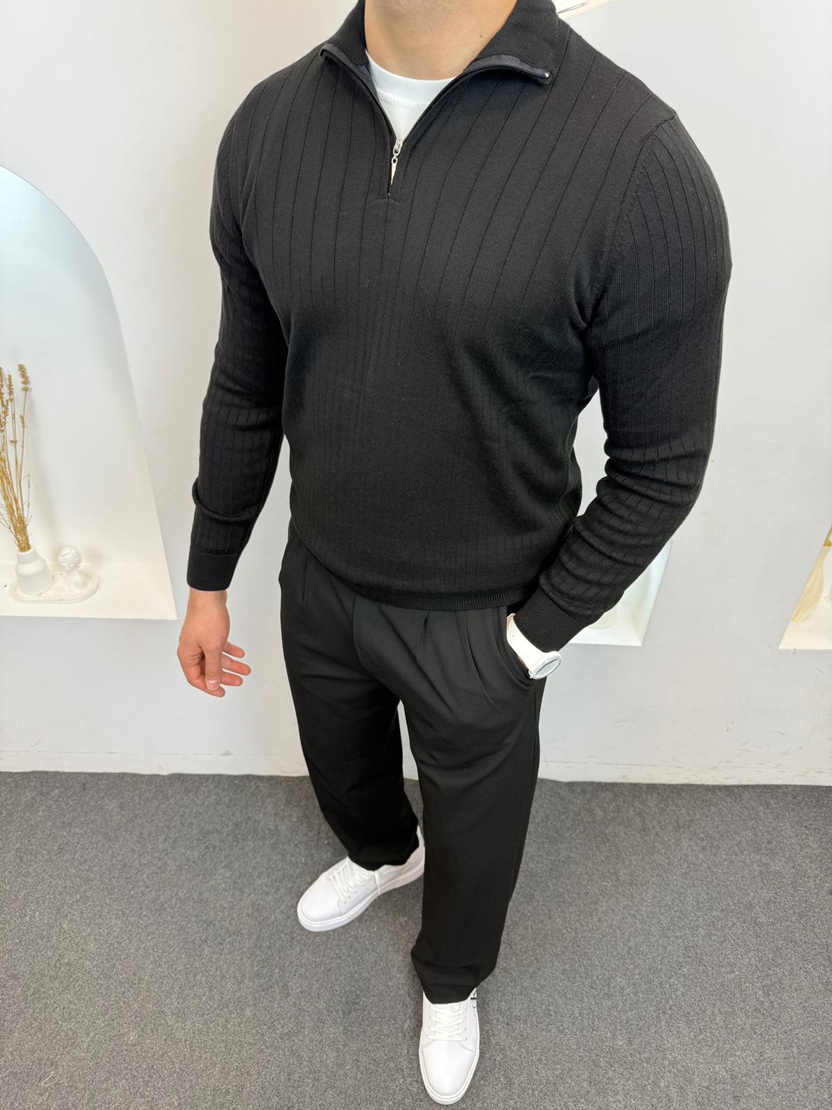 DP Yarım Fermuarlı Triko