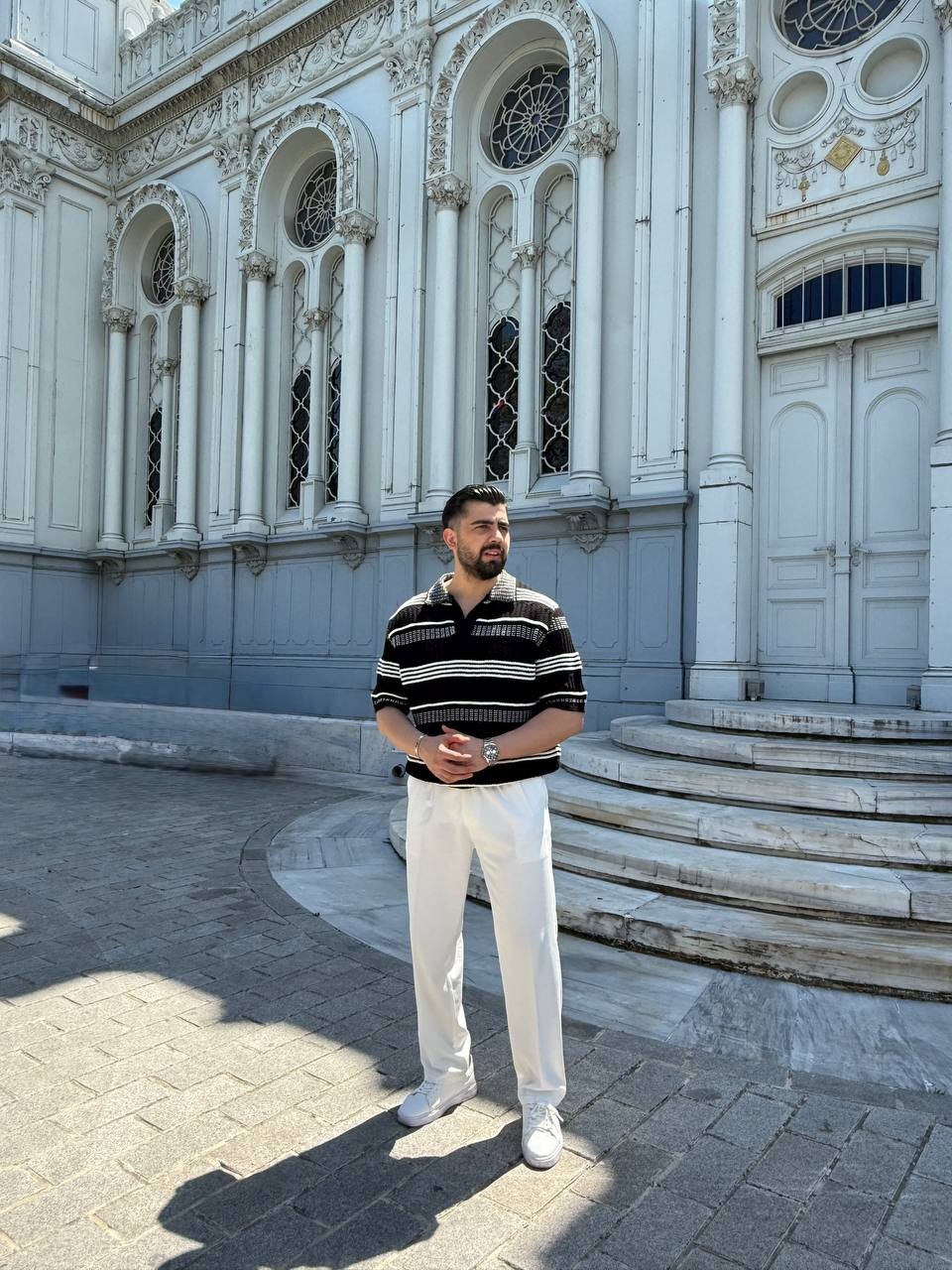 Örgü Triko Polo Yaka T-Shirt