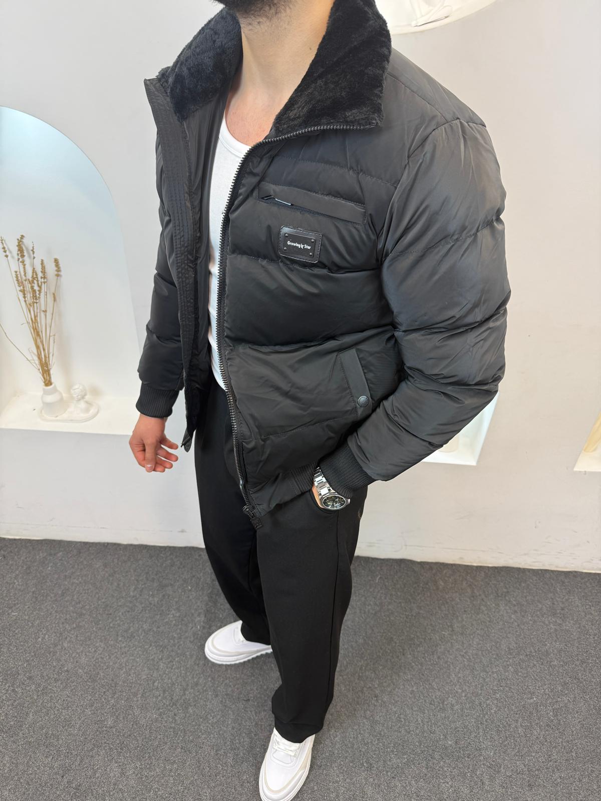 Yaka Kürklü Şişme Mont