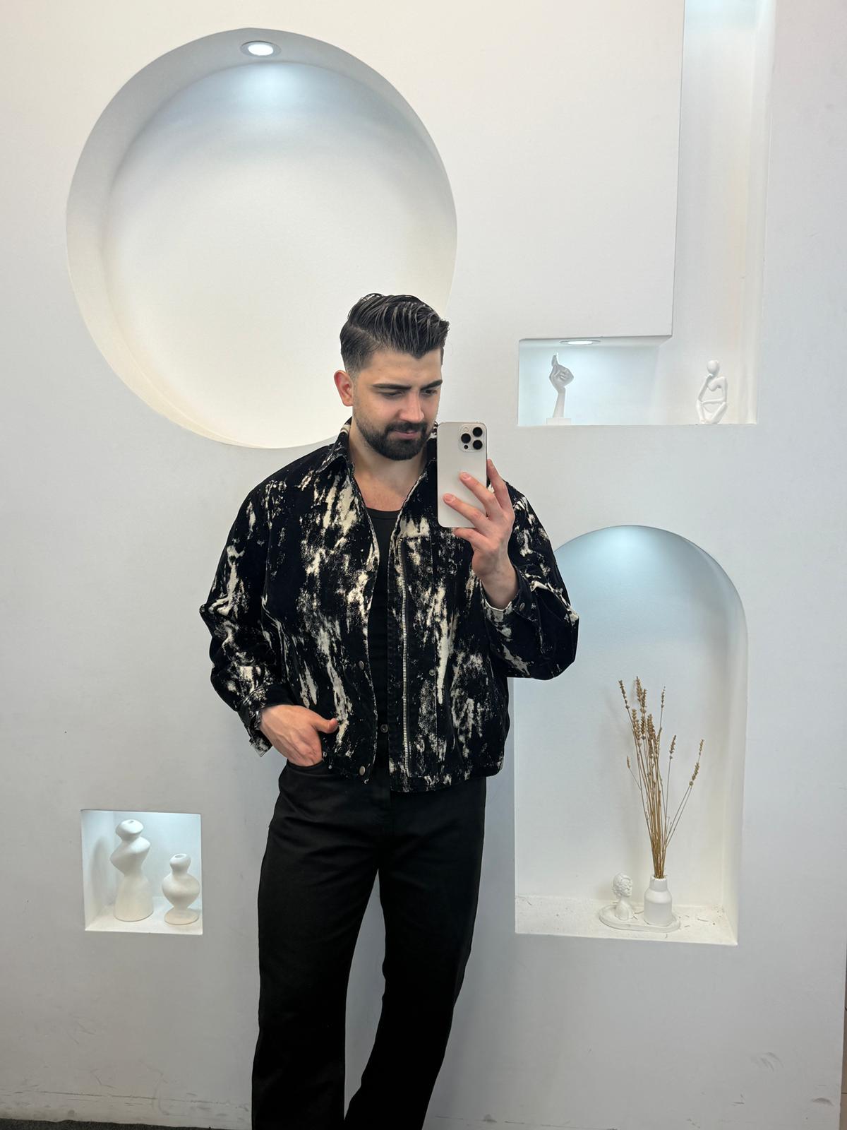 Abstract Desenli Ceket