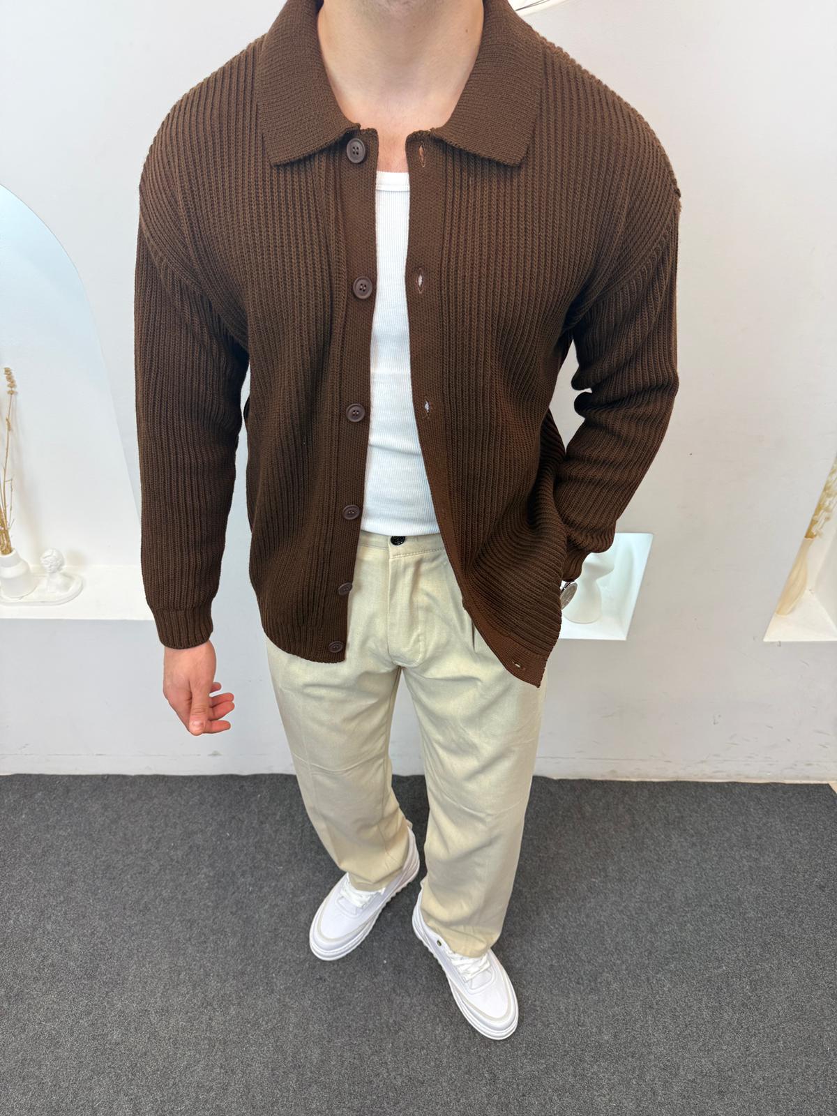 Örgü Hırka - Kahverengi