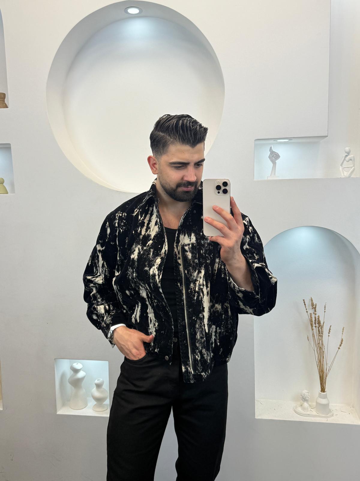 Abstract Desenli Ceket