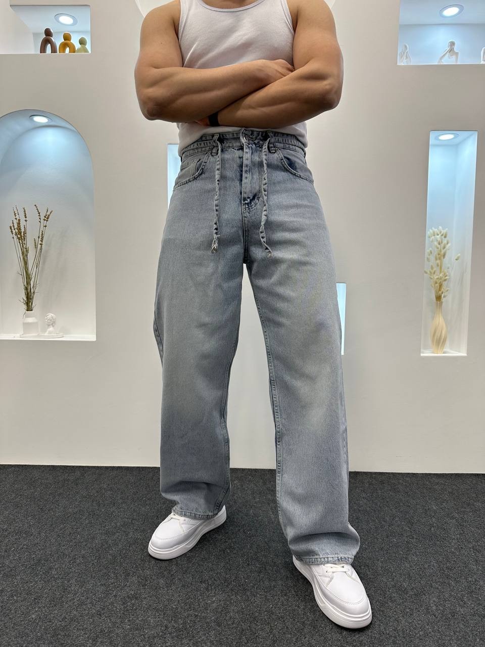Açık Mavi Kaykay Model Jeans