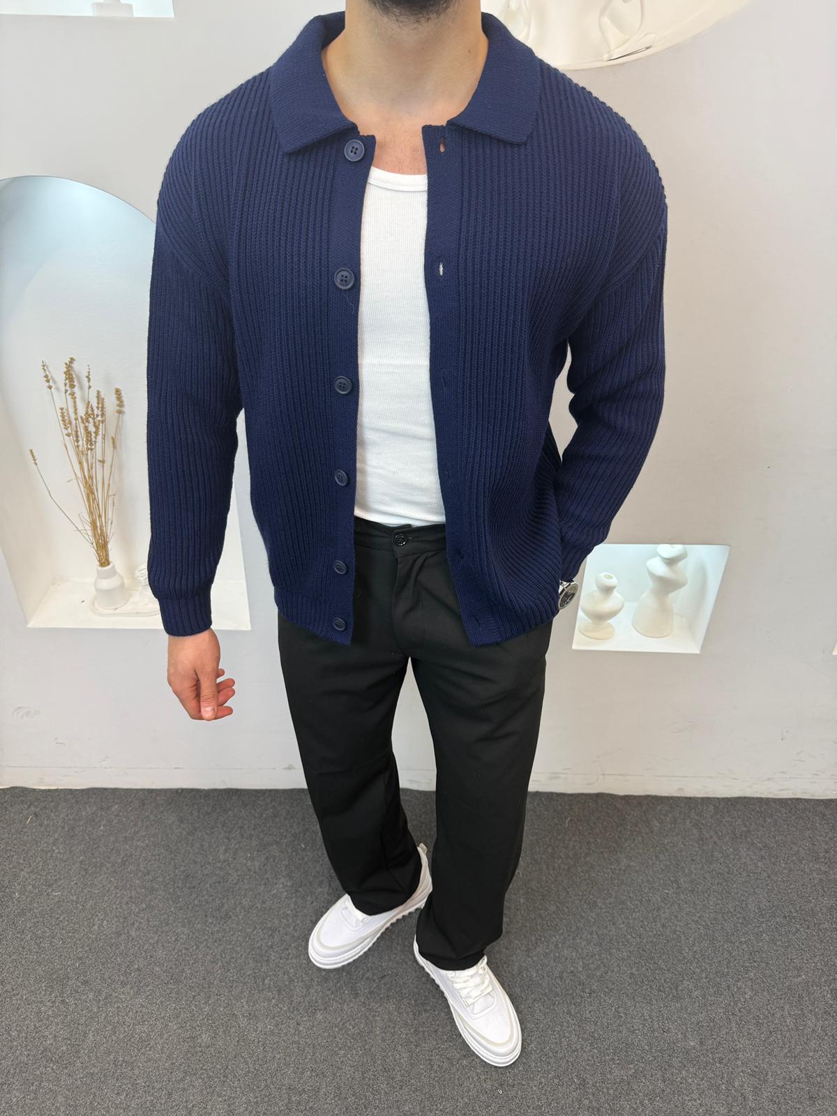 Örgü Hırka - Lacivert