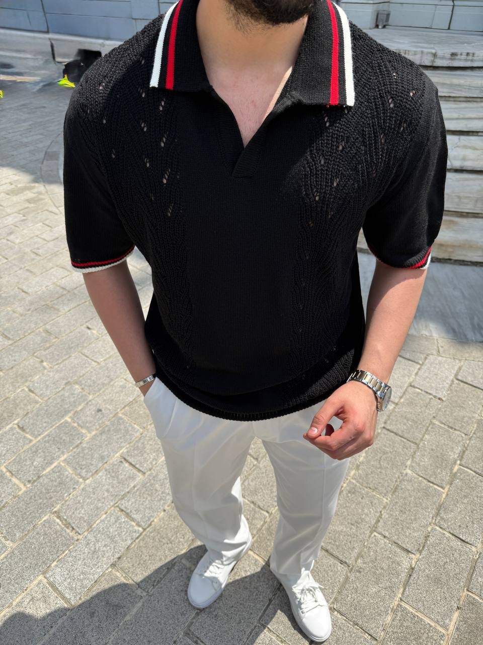 Örme Triko  Polo Yaka T-Shirt