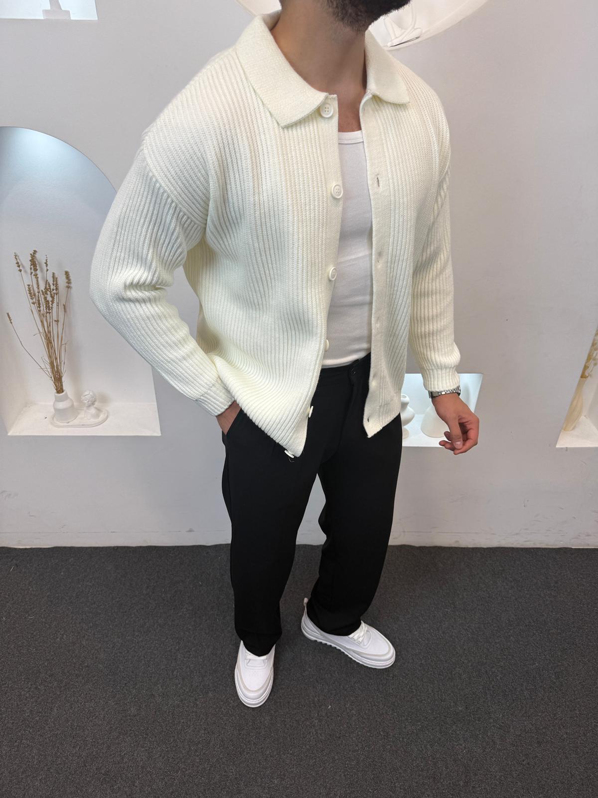 Örgü Hırka - Beyaz