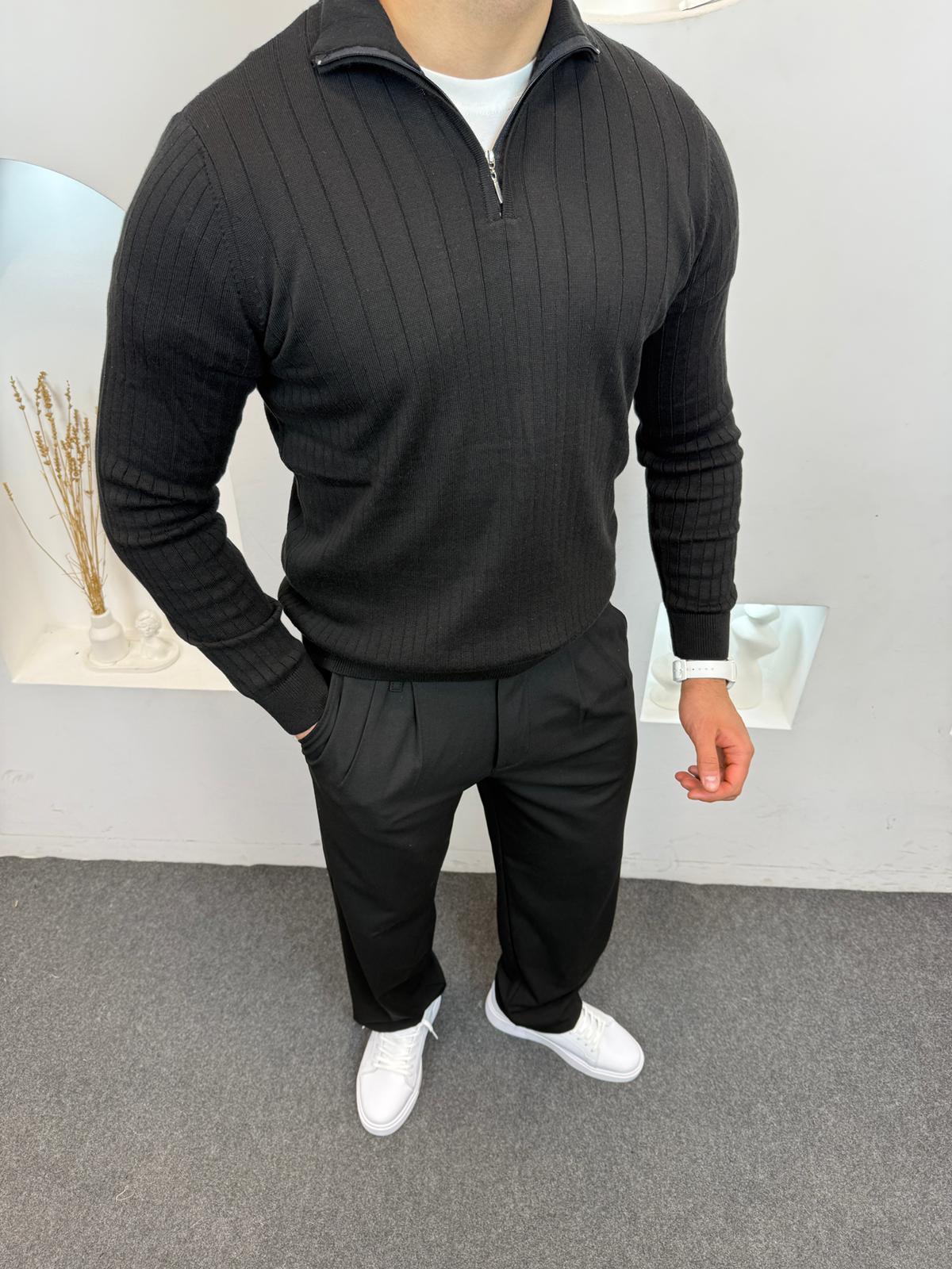 DP Yarım Fermuarlı Triko