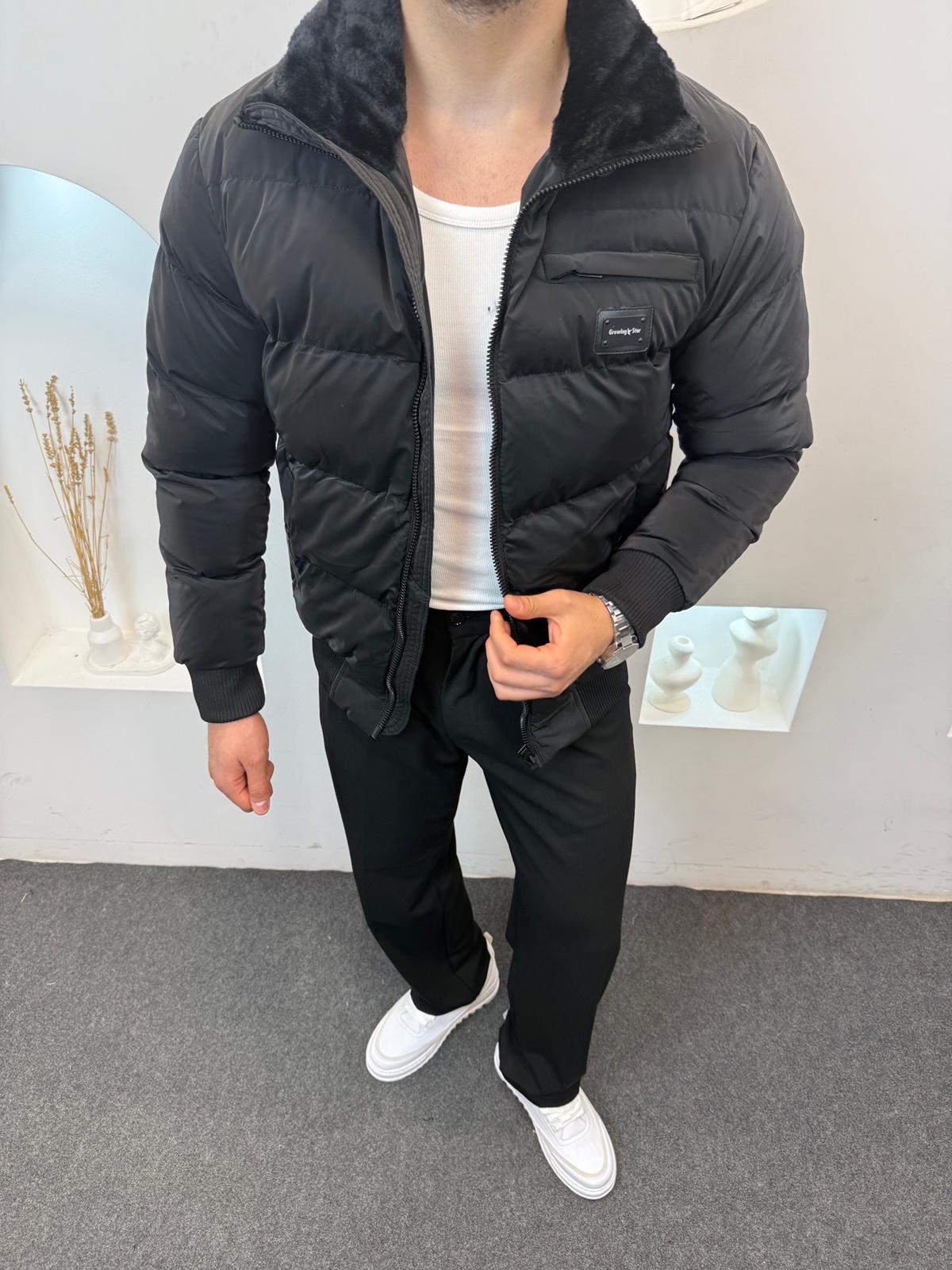 Yaka Kürklü Şişme Mont