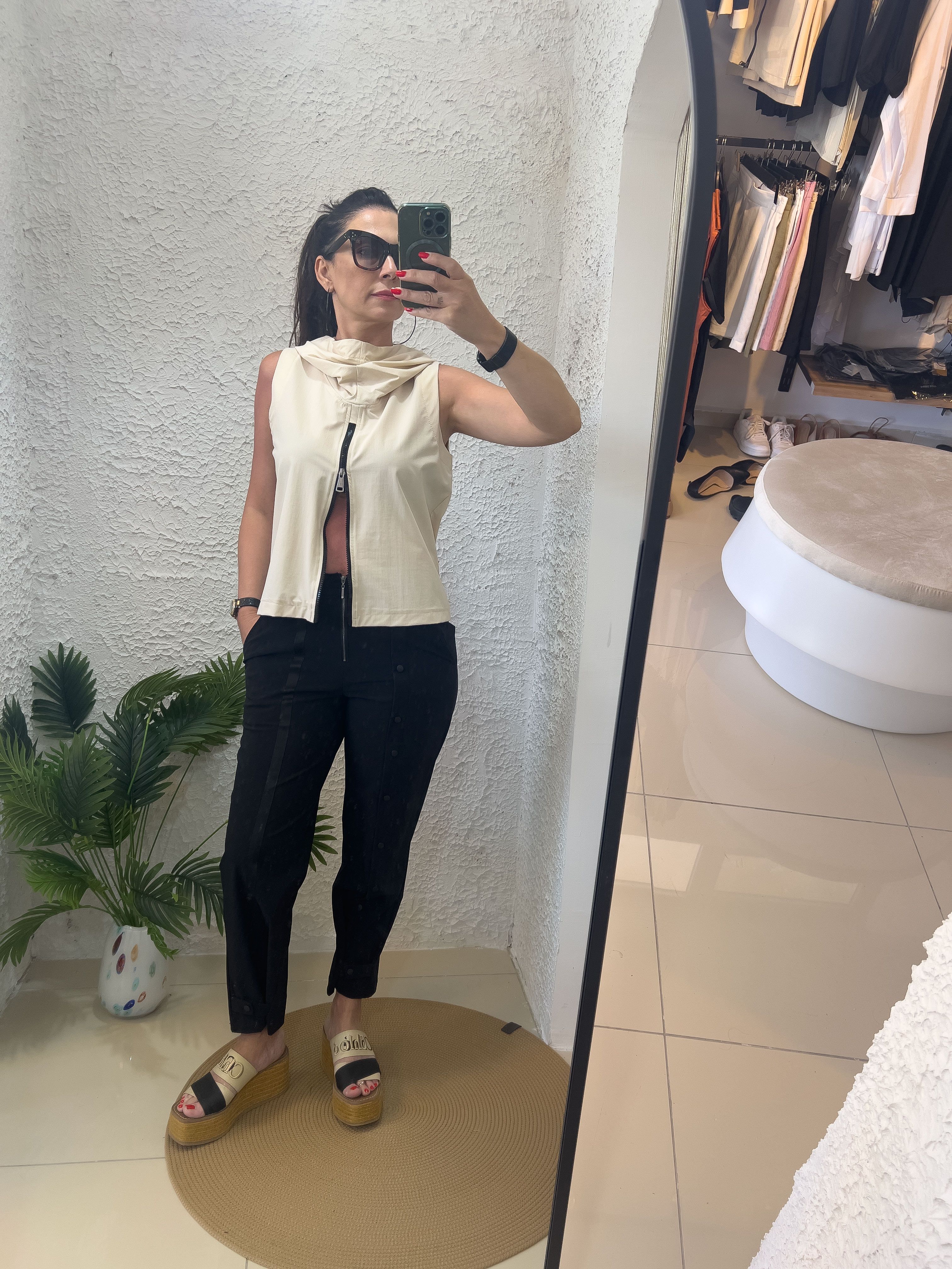 PARAŞÜT KUMAŞ SİYAH PANTOLON