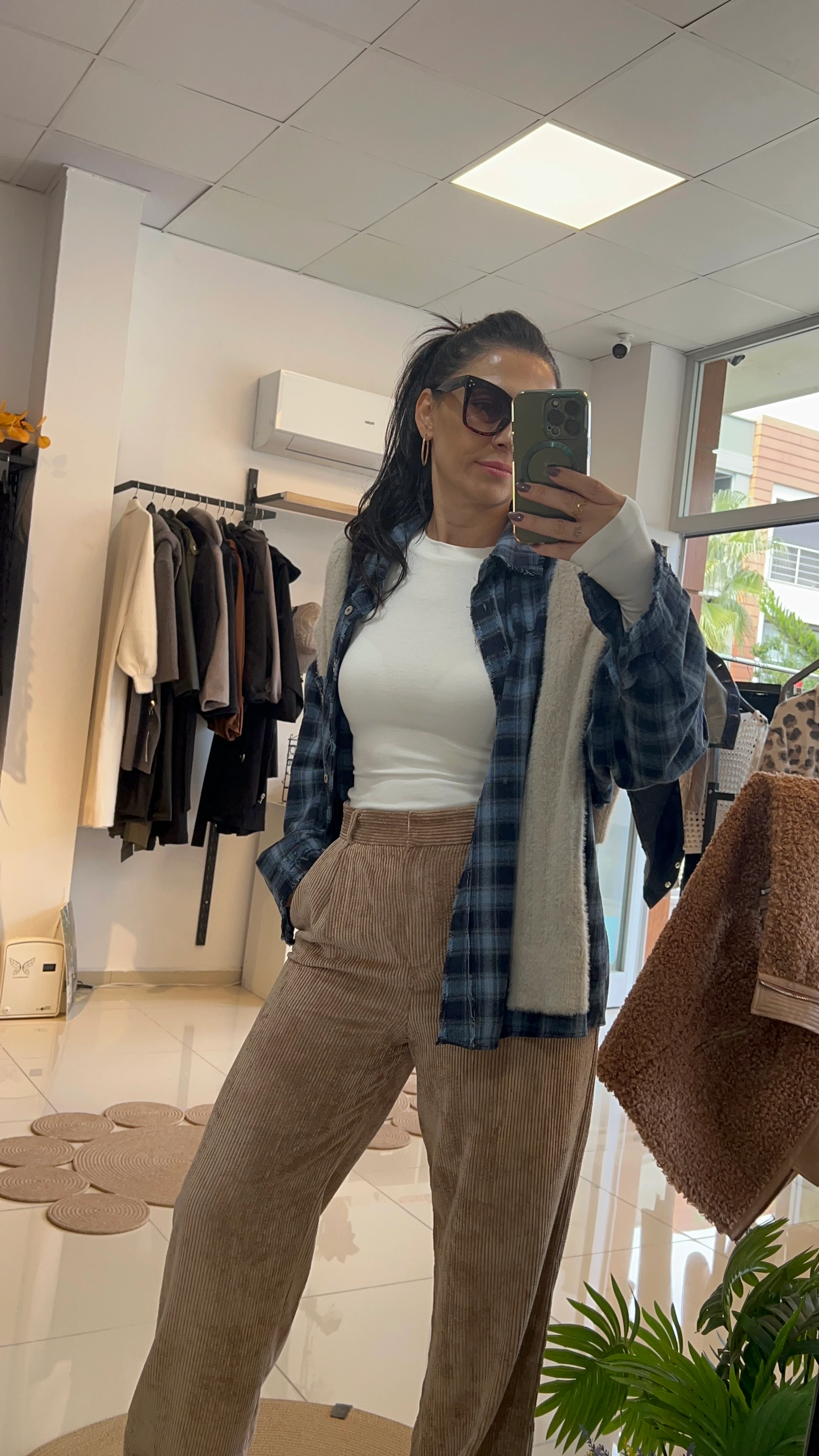 VİZON KADİFE PALAZZO PANTOLON