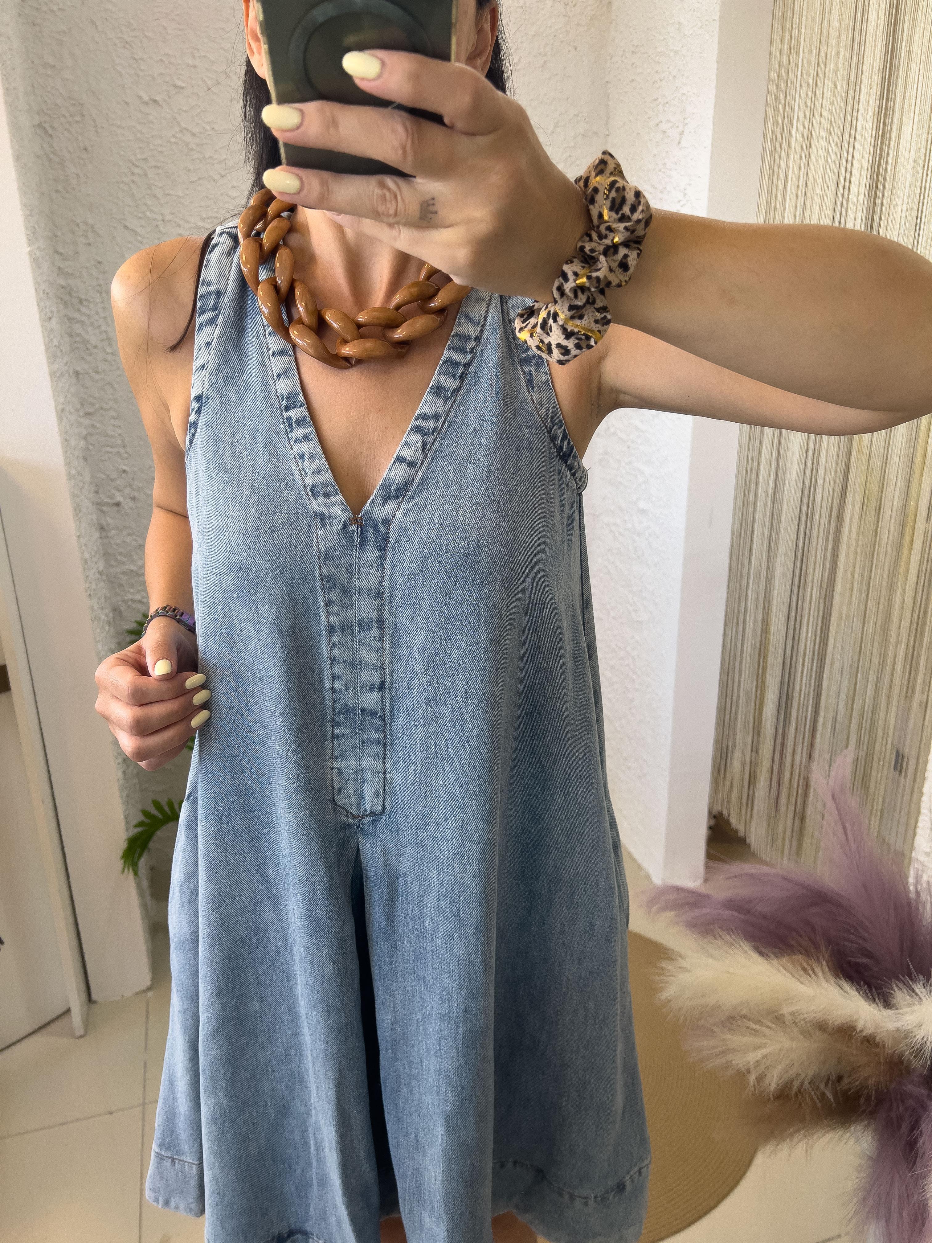 ÇAN KESİM JEAN ELBİSE