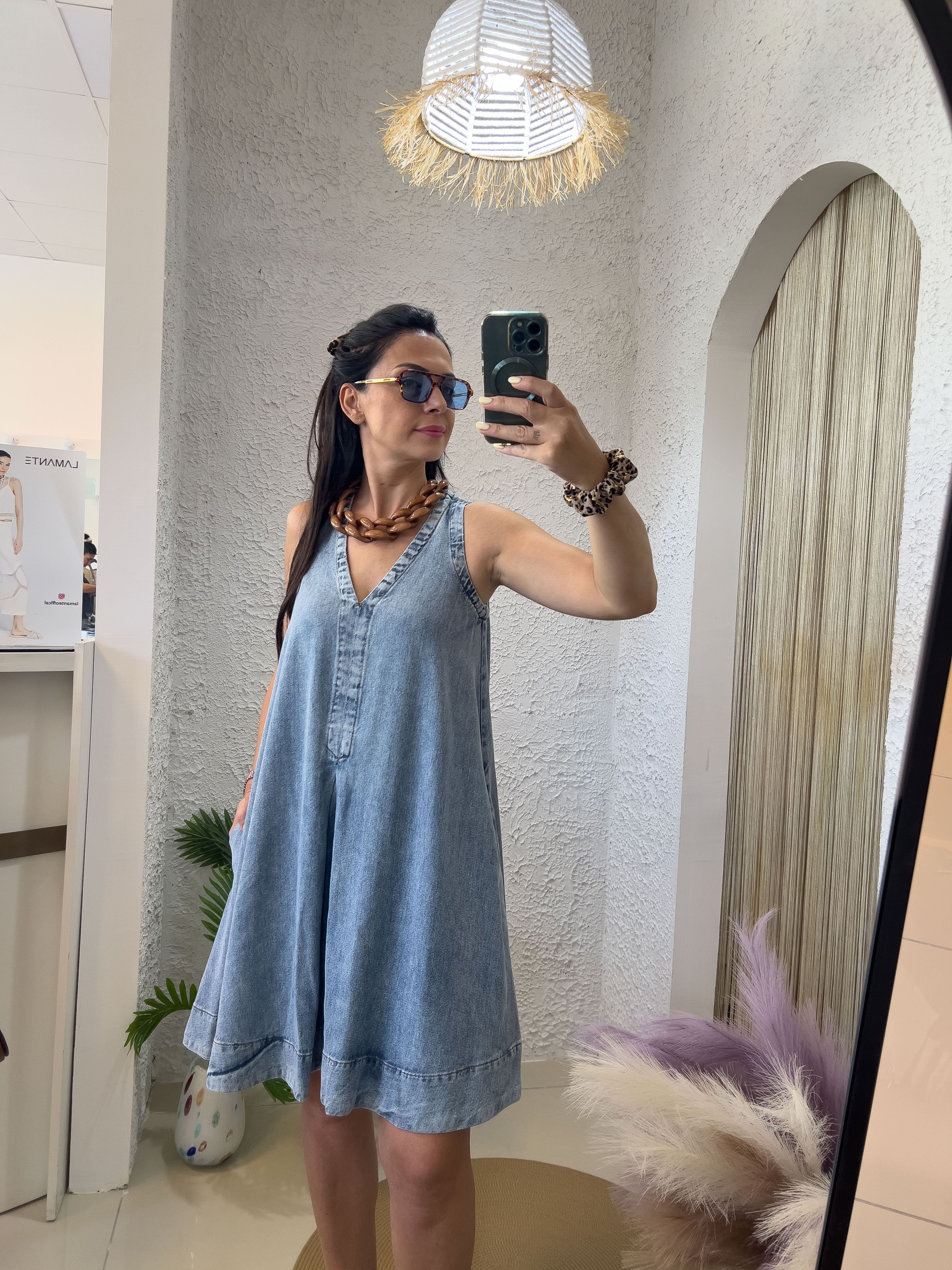 ÇAN KESİM JEAN ELBİSE