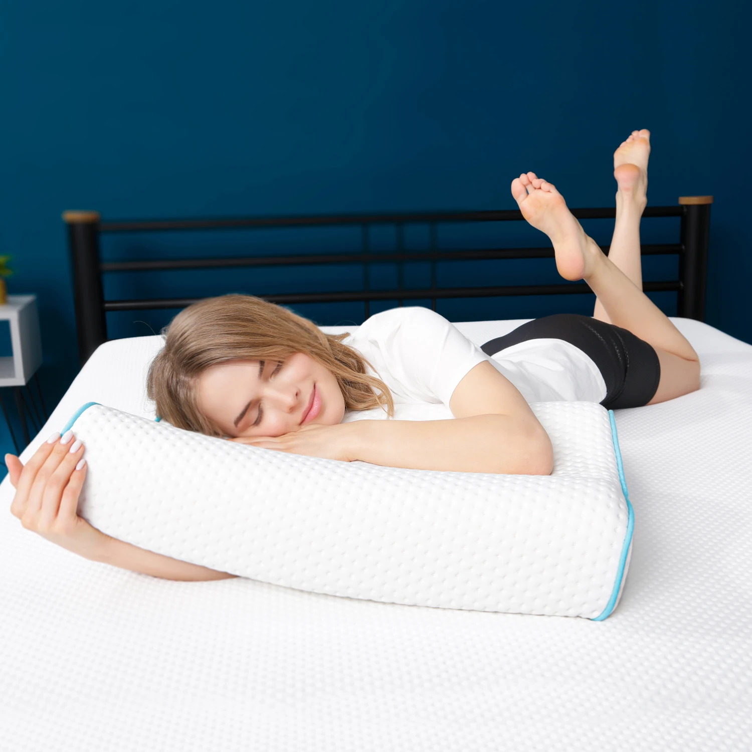 Yüksek boyun destekli çift boyun destekli visco yastık 60x40x14-12