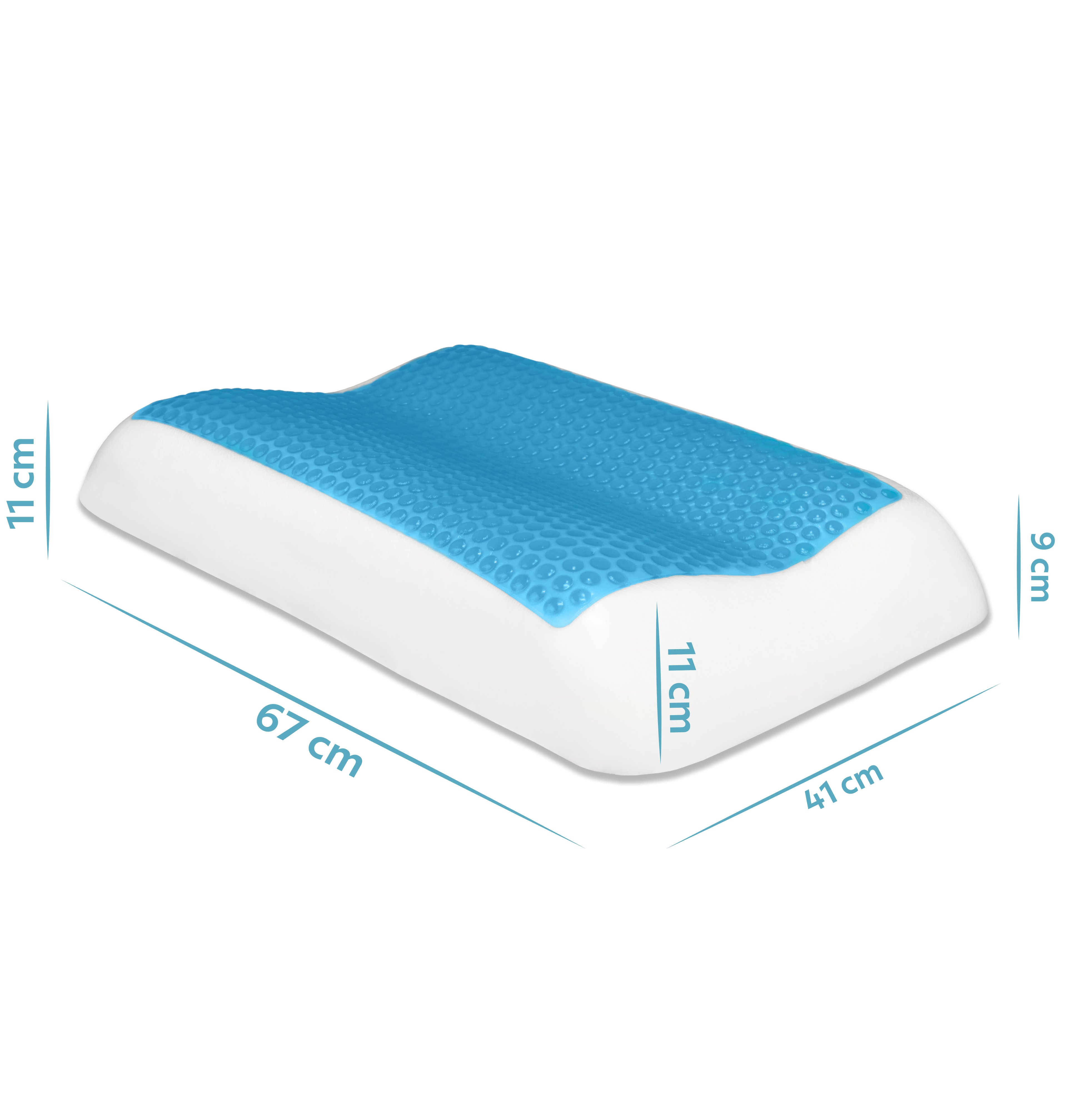 Viscofoam Bella Boyun Destekli Terletmeyen Ortopedik Visco Yastık - 67x41x11-9cm