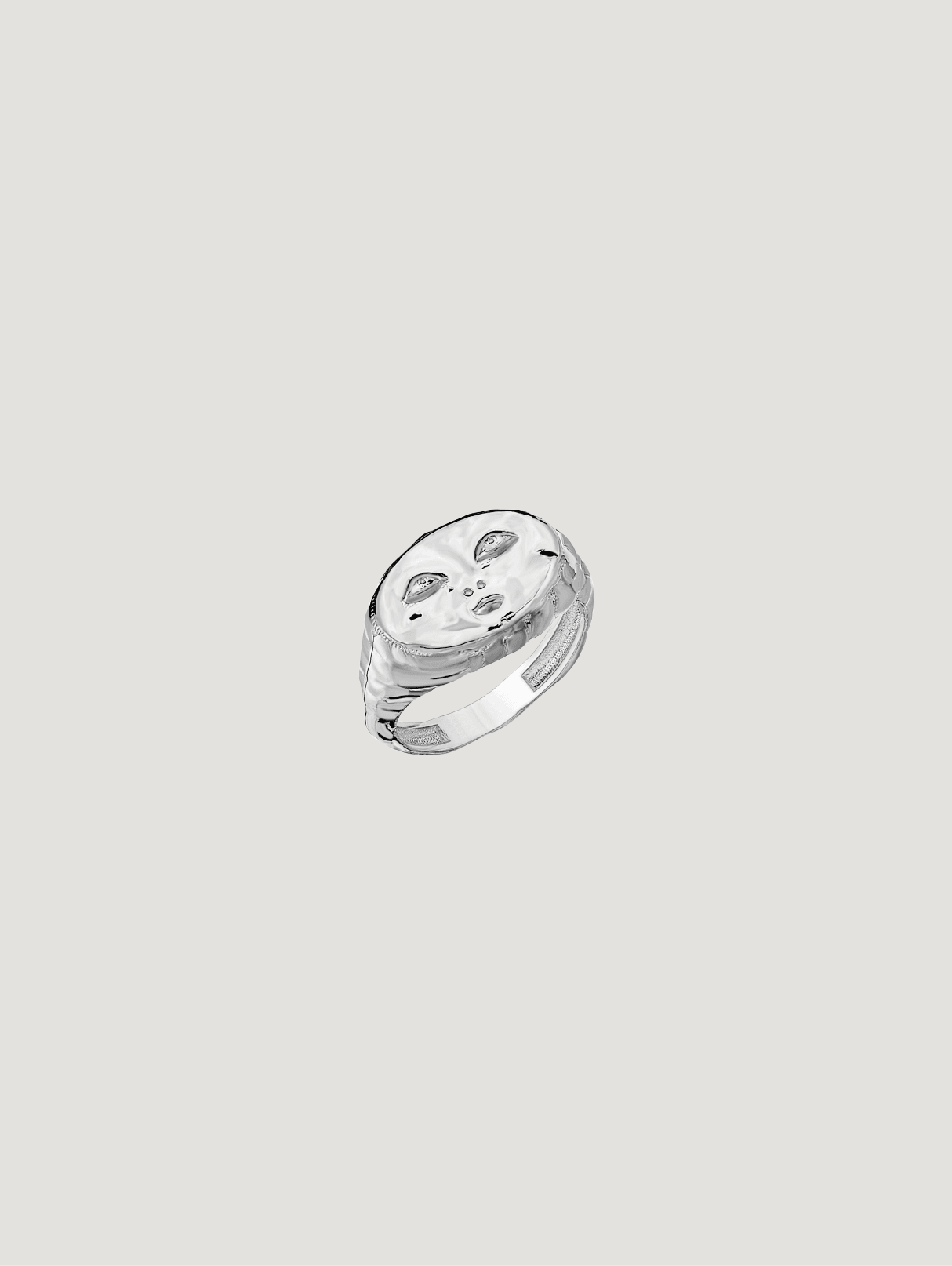 Face of Esora Ring - Silver