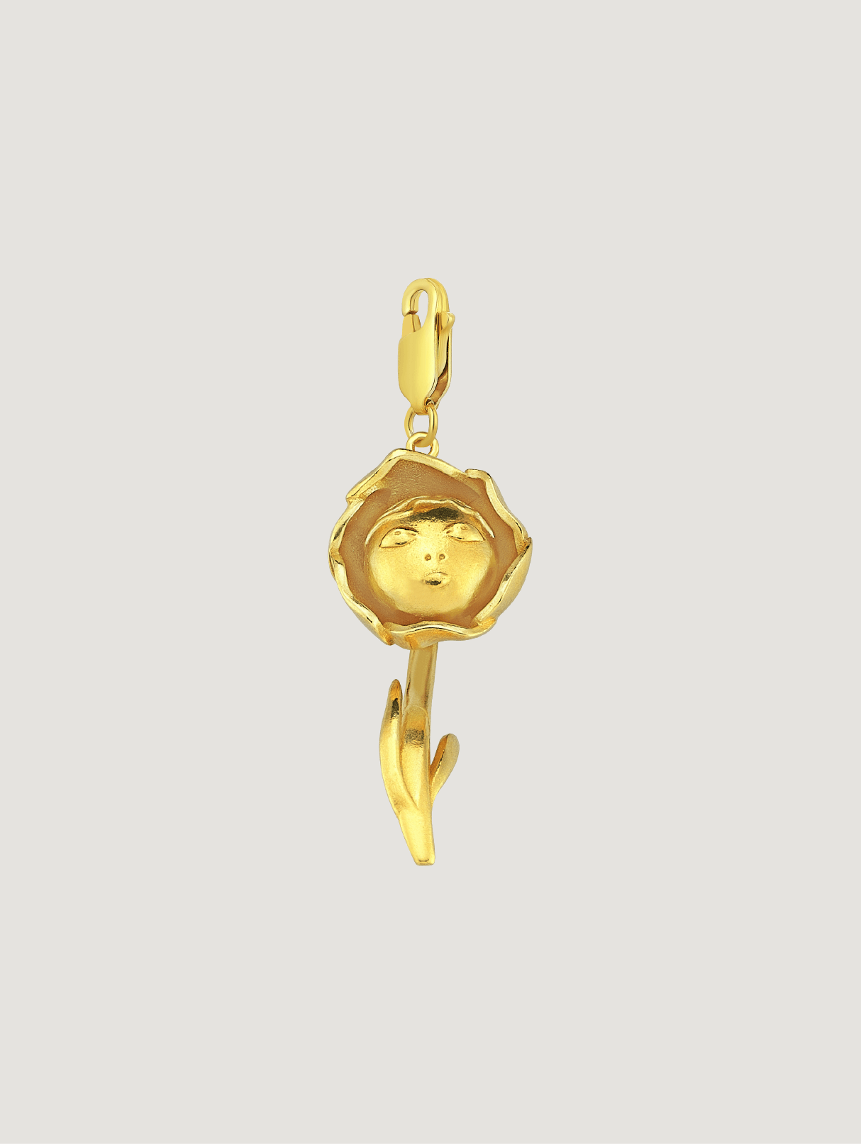 September Rose Charm - Gold