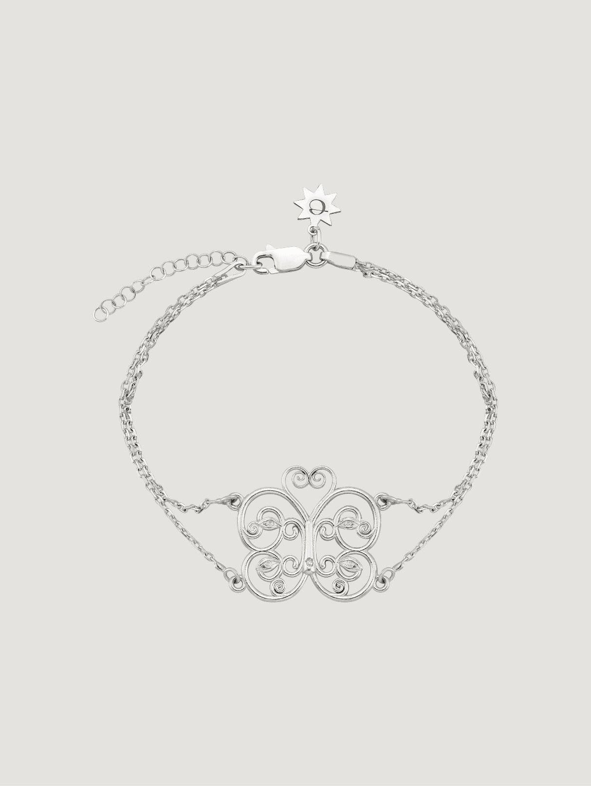 Butterfly Gate Bracelet - Silver