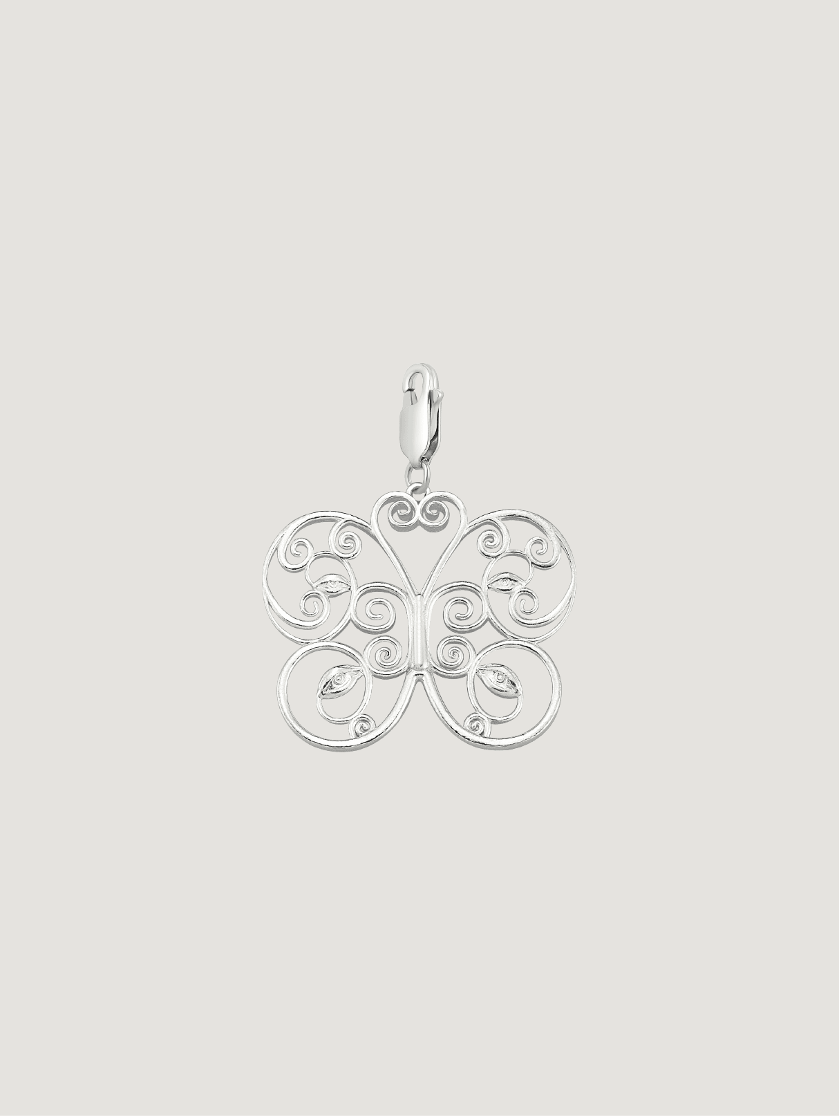 Butterfly Gate Charm - Silver