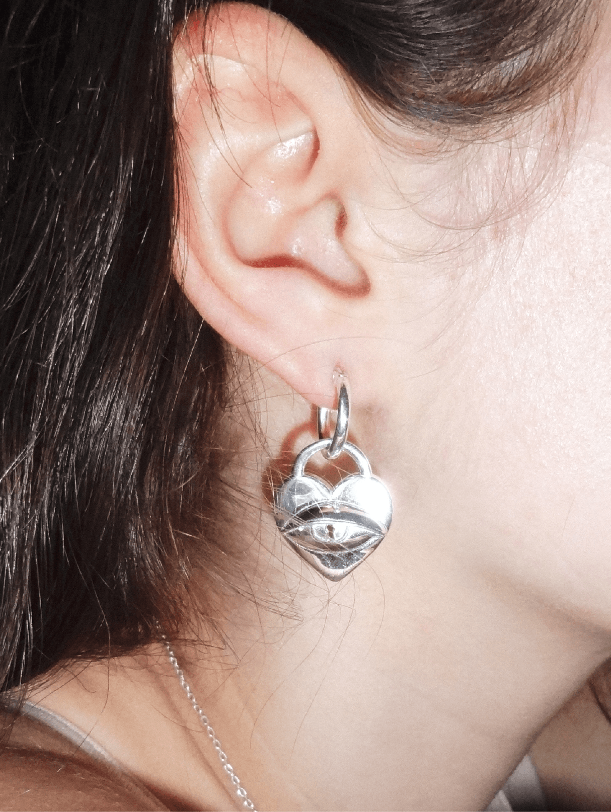 Love Lock Earring - Silver