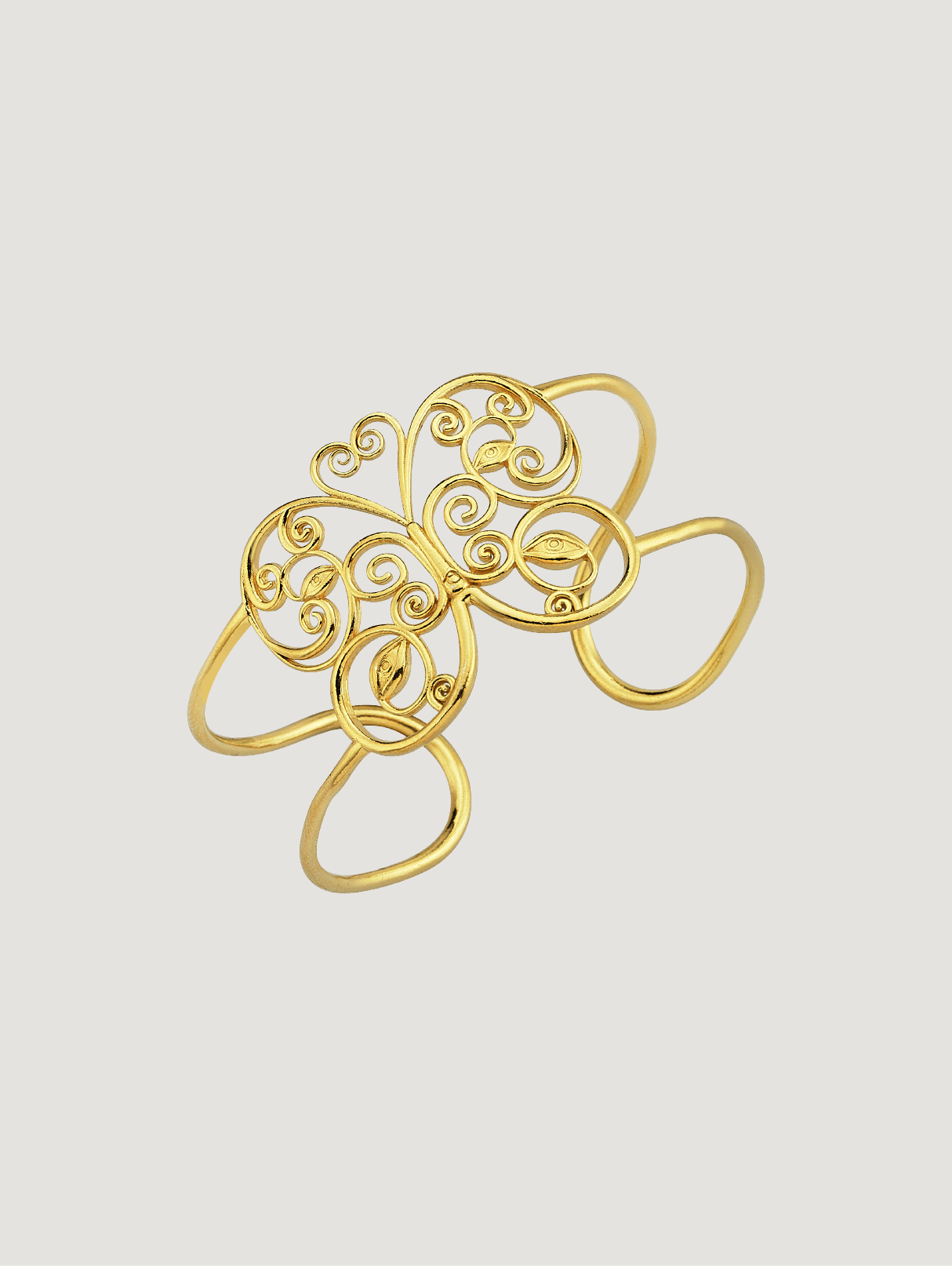 Butterfly Gate Cuff Bracelet - Gold