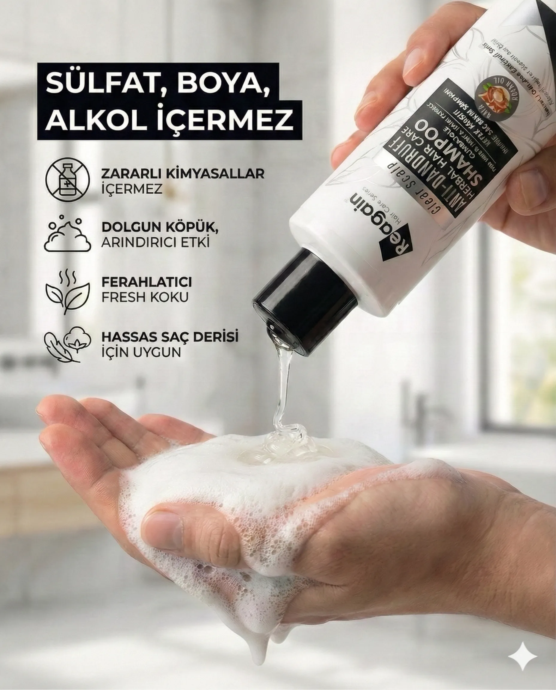 Sülfatsız Doğal Kepek Şampuanı 250ml
