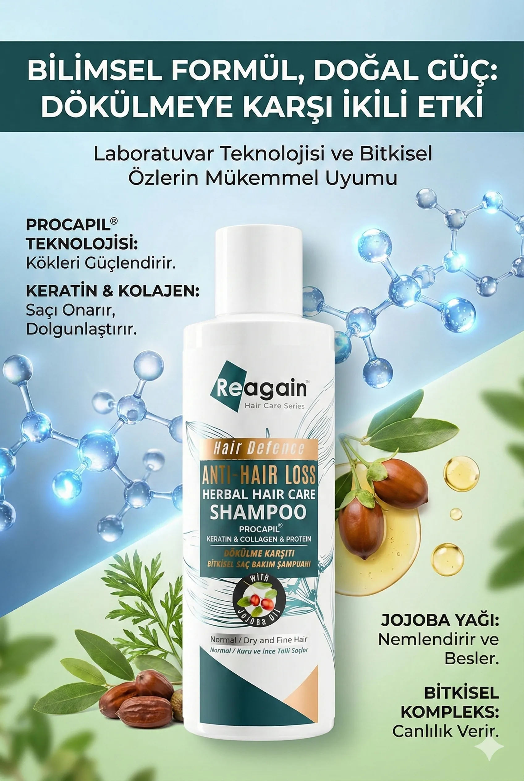 Saç Dökülmesine Karşı Sülfatsız Doğal Şampuan 250ml