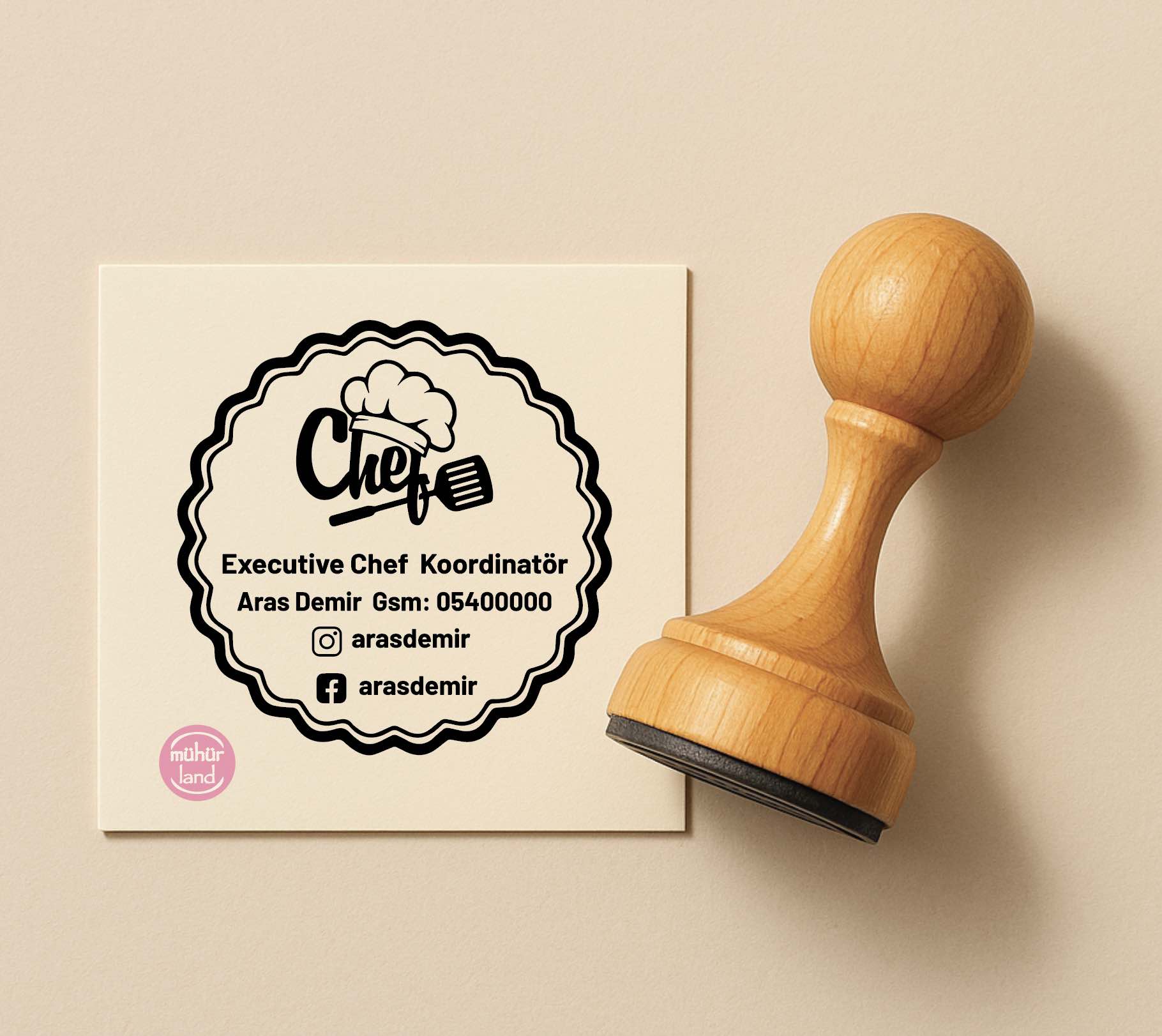 Şef Mührü – Executive Chef Sosyal Medya Detaylı Tasarım (CHEF02)