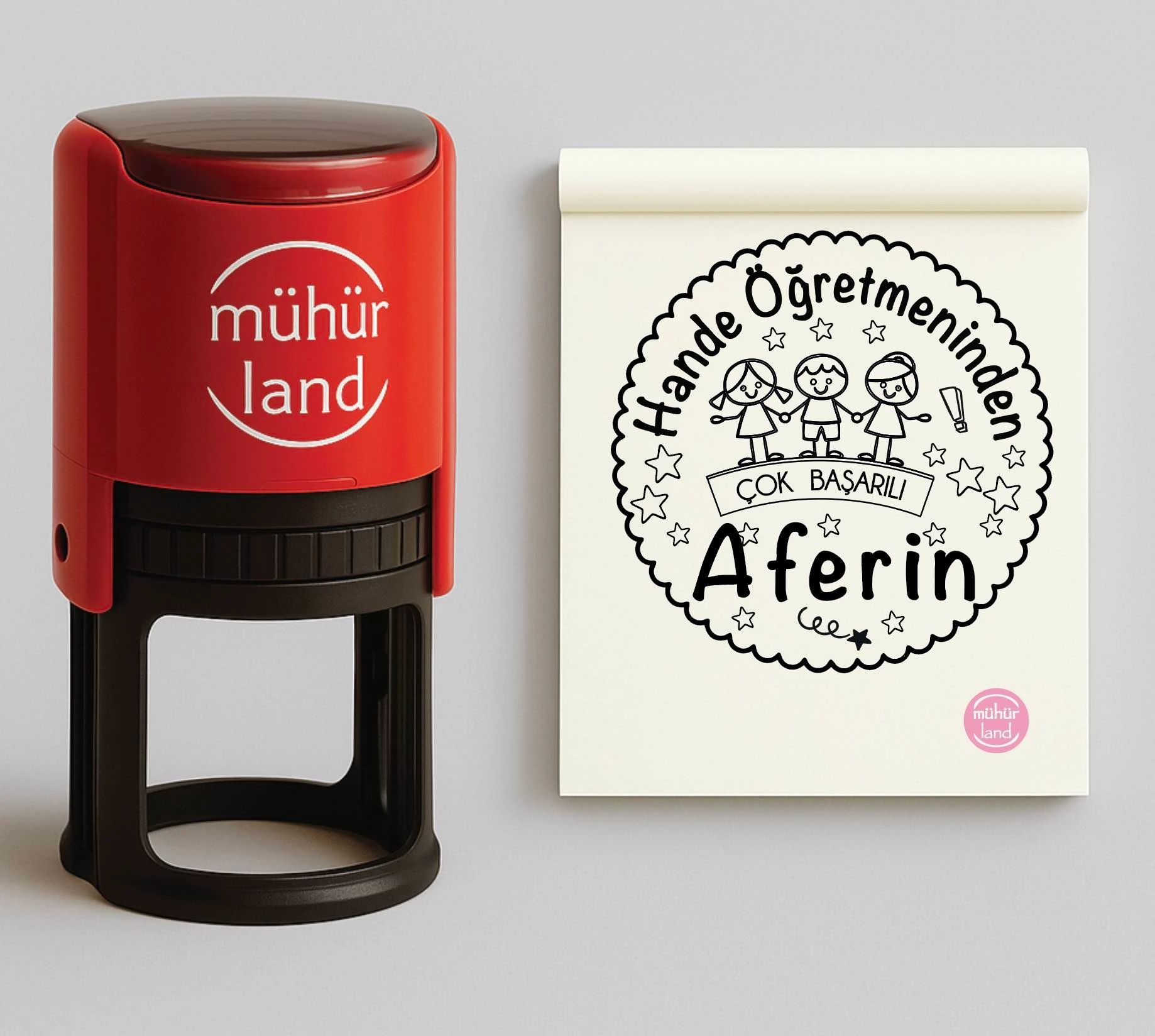 Çocuklu Çok Başarılı Aferin Öğretmen Kaşesi [SIN35]