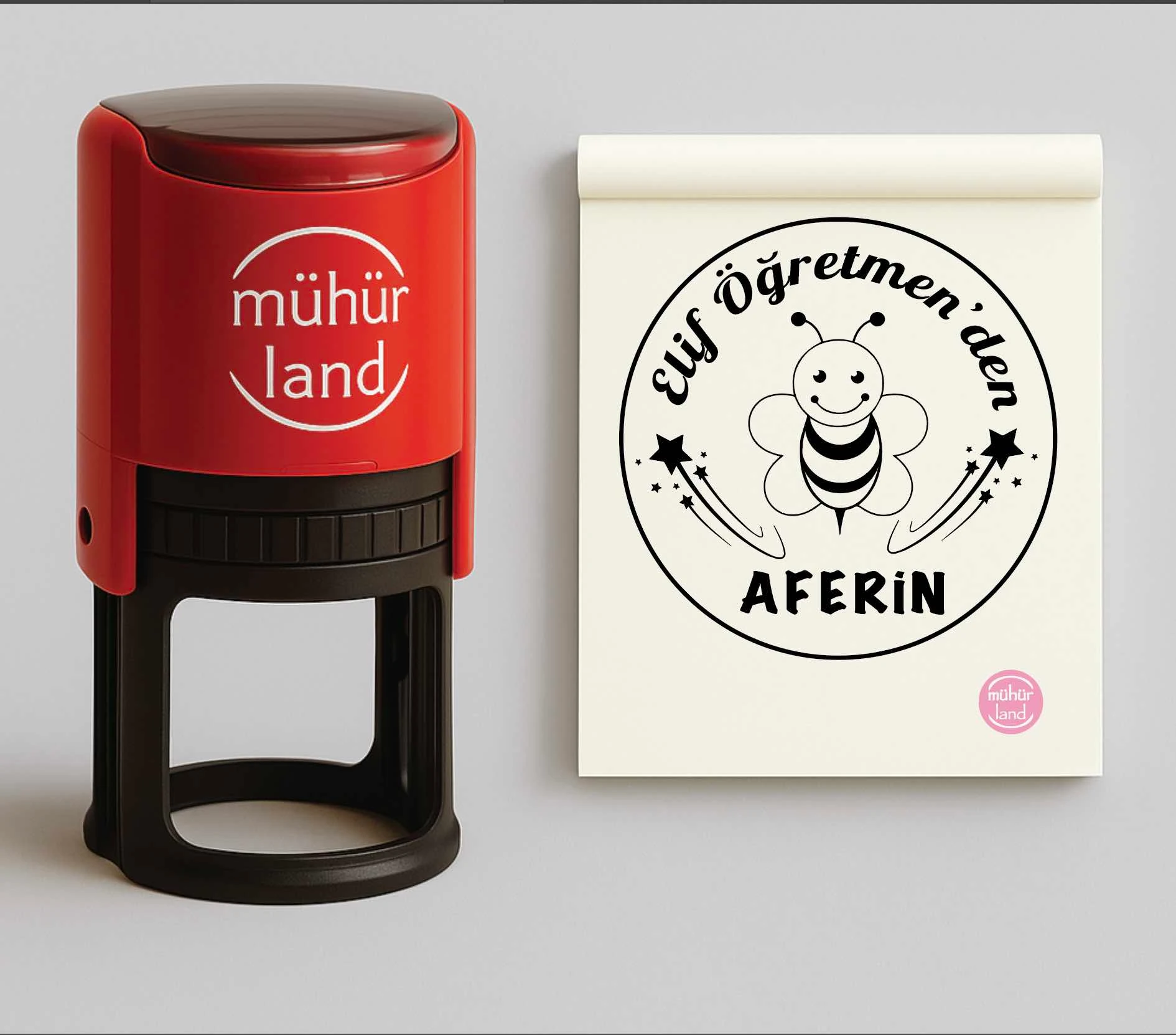 Arı Temalı Sınıf Öğretmeni Kaşesi – Aferin (SIN04)