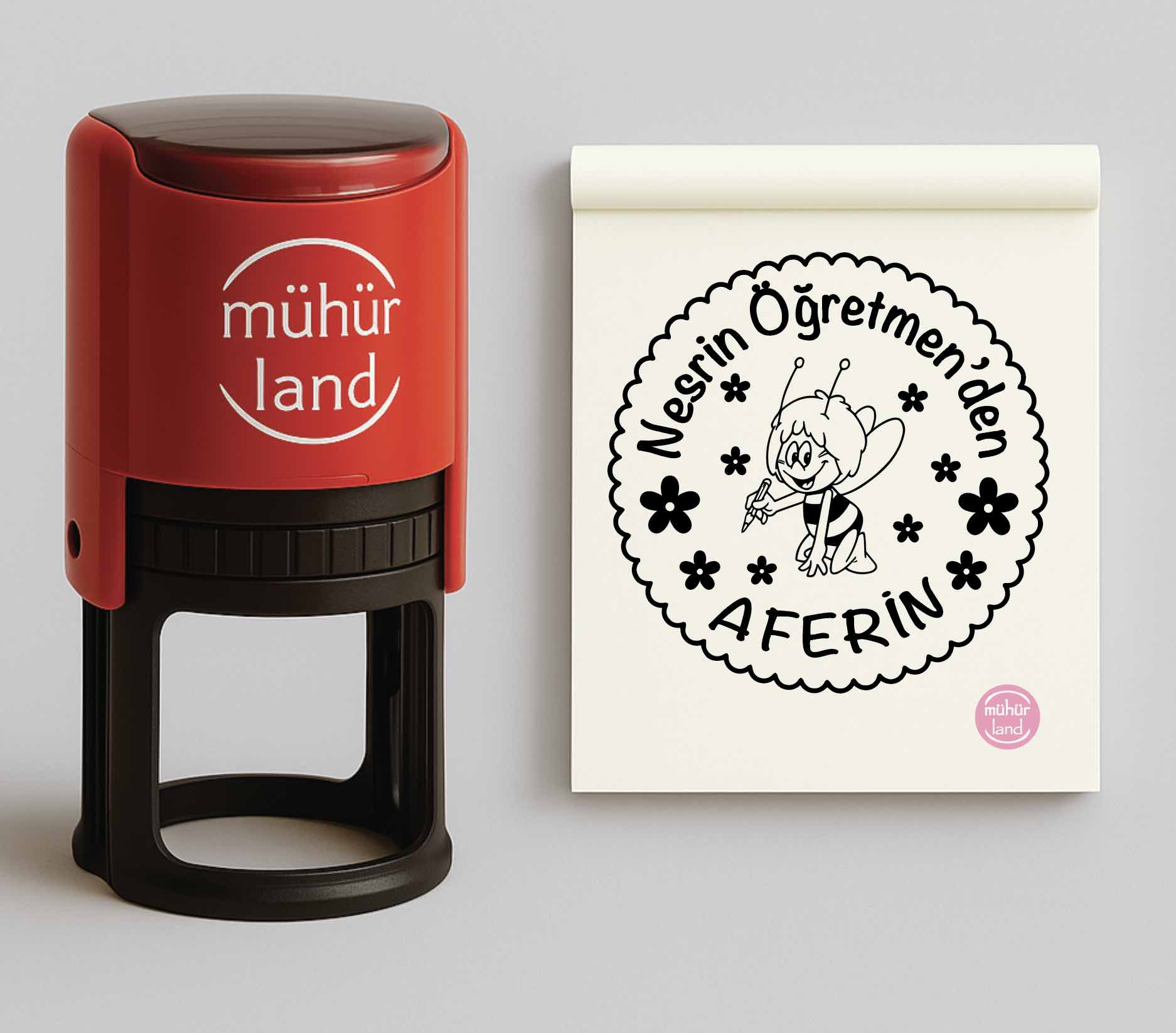 Arı Temalı Aferin Öğretmen Kaşesi [SIN27]
