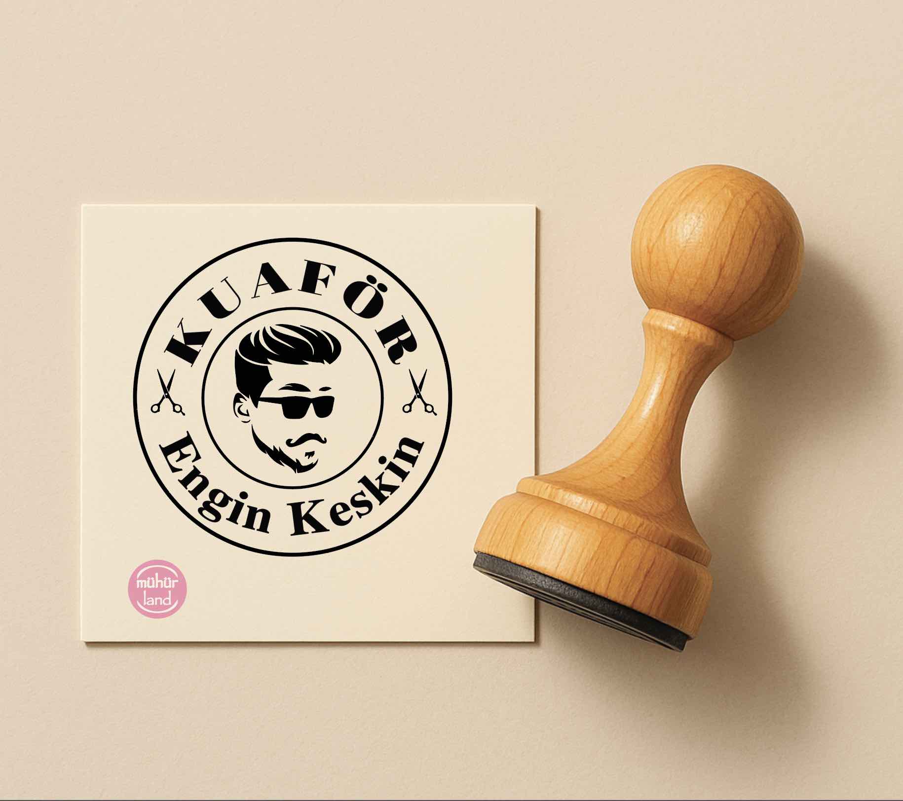 Kuaför Mührü – Kişiye Özel Tasarım (BRB02)