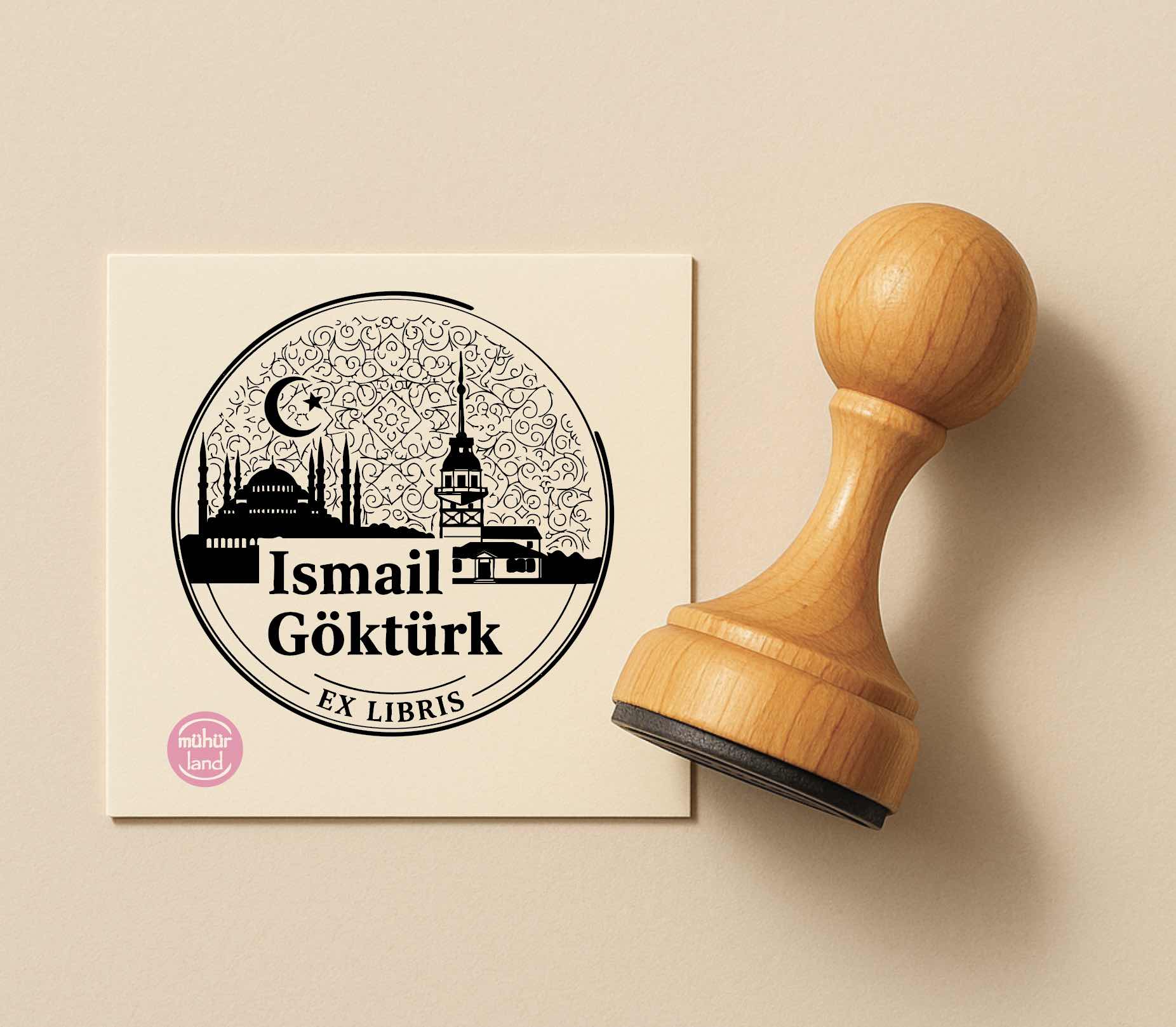 İstanbul Silueti Kitap Mührü (IST02)