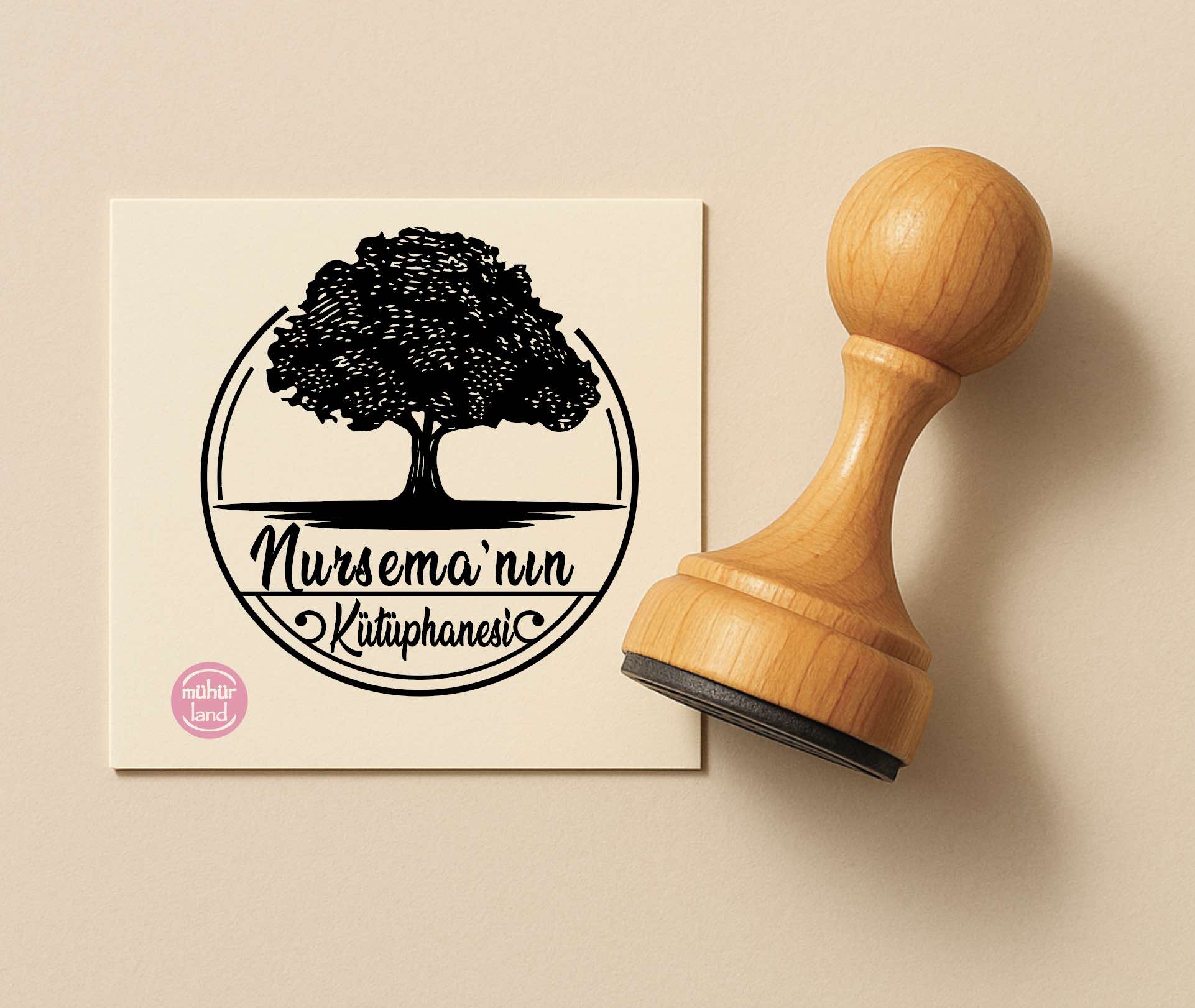 Ağaçlı Kütüphane Mührü – KTP02
