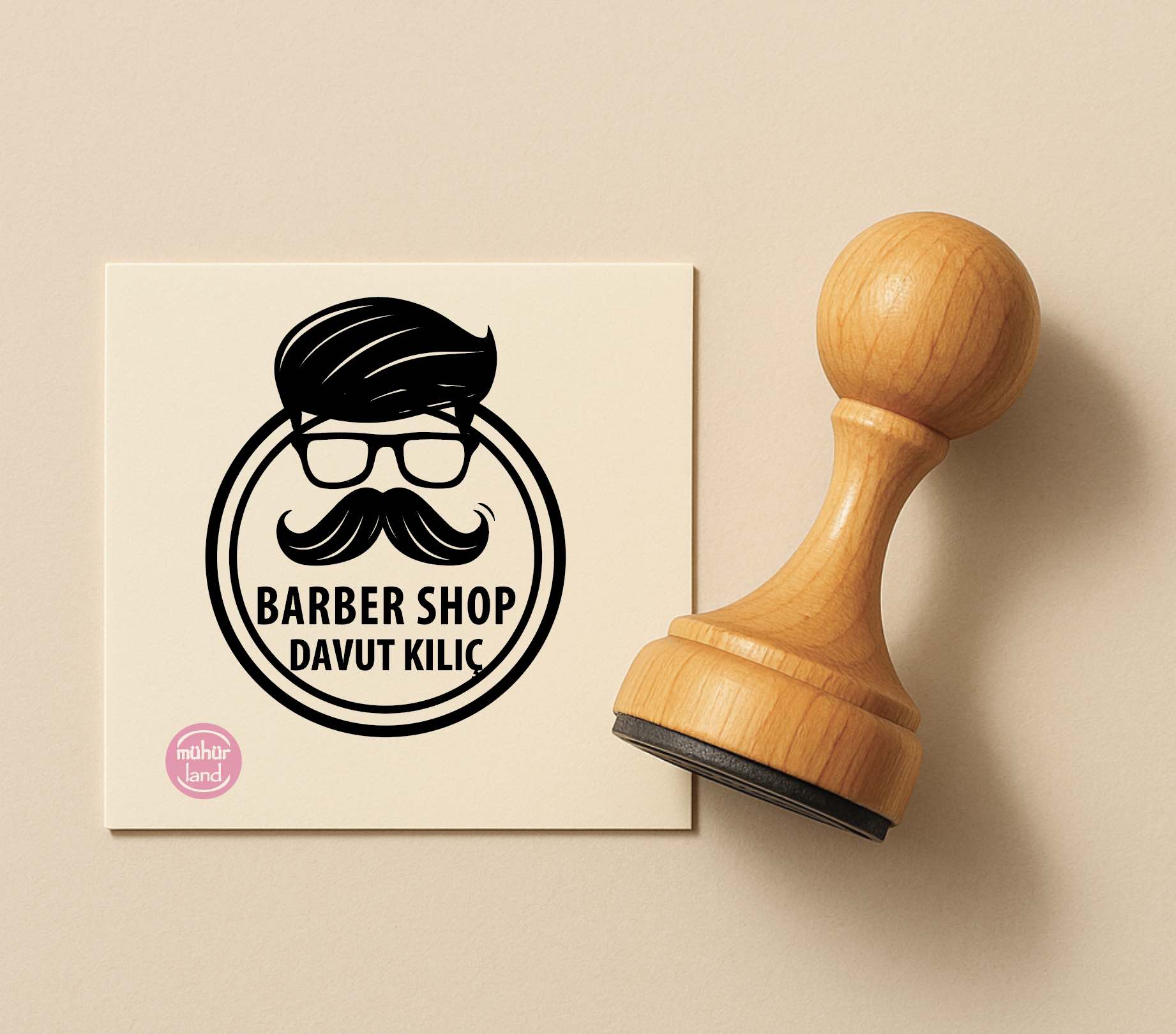 Berber Mührü – Barber Shop Kişiye Özel Tasarım (BRB01)