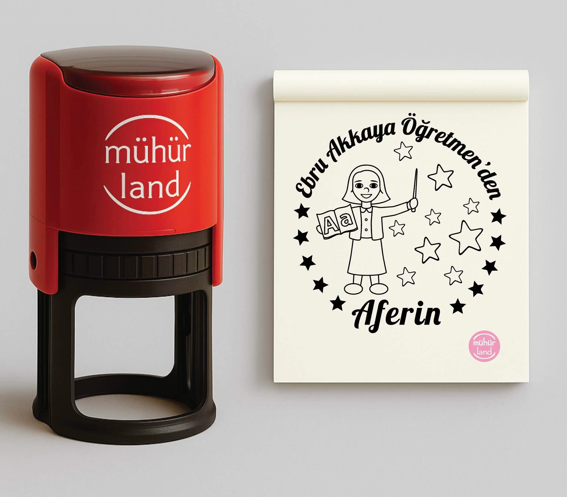 Kadın Öğretmen Figürlü Aferin Kaşesi [SIN32]