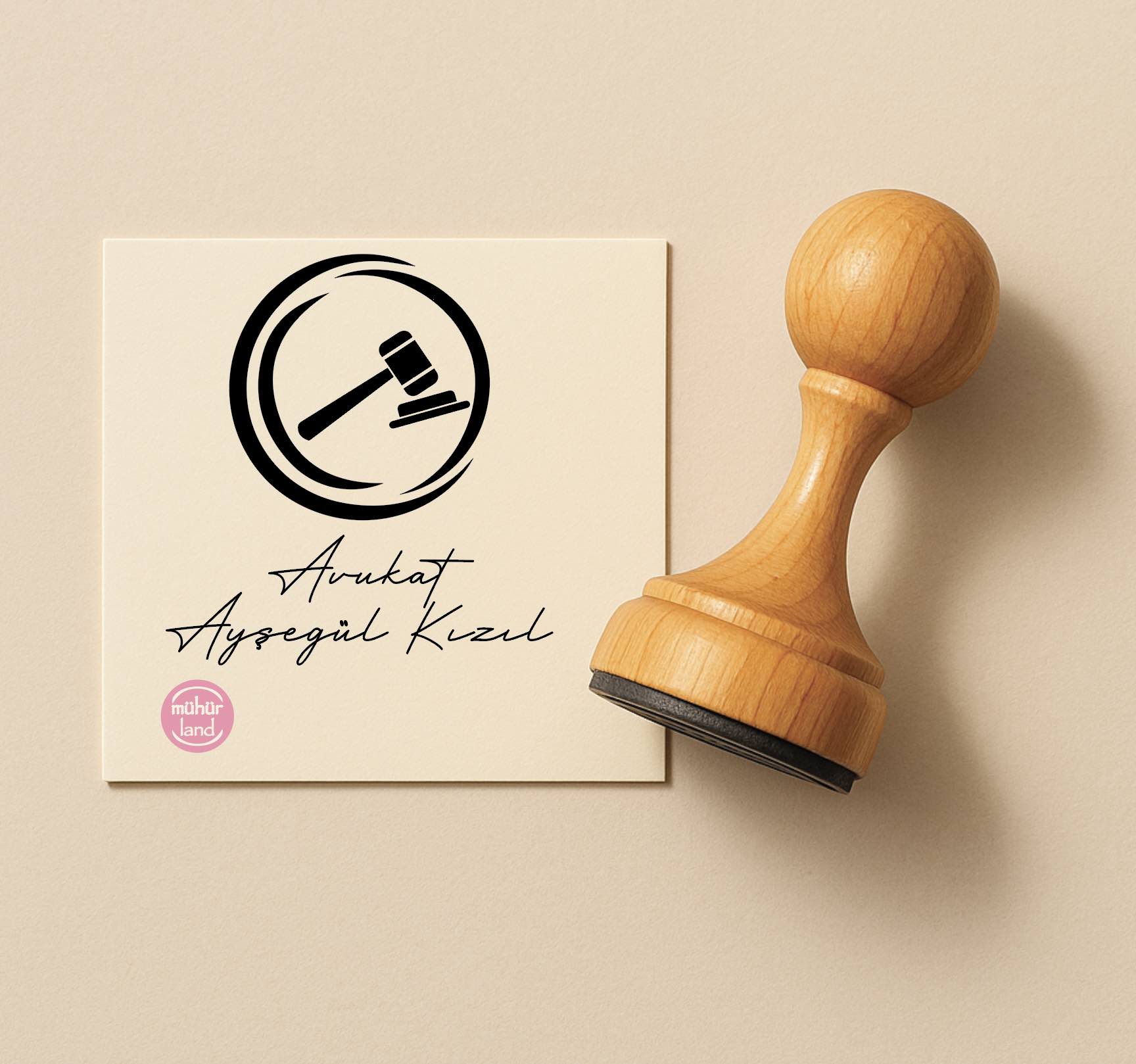 Minimal Tokmak Temalı Avukat Mührü (TAS14)