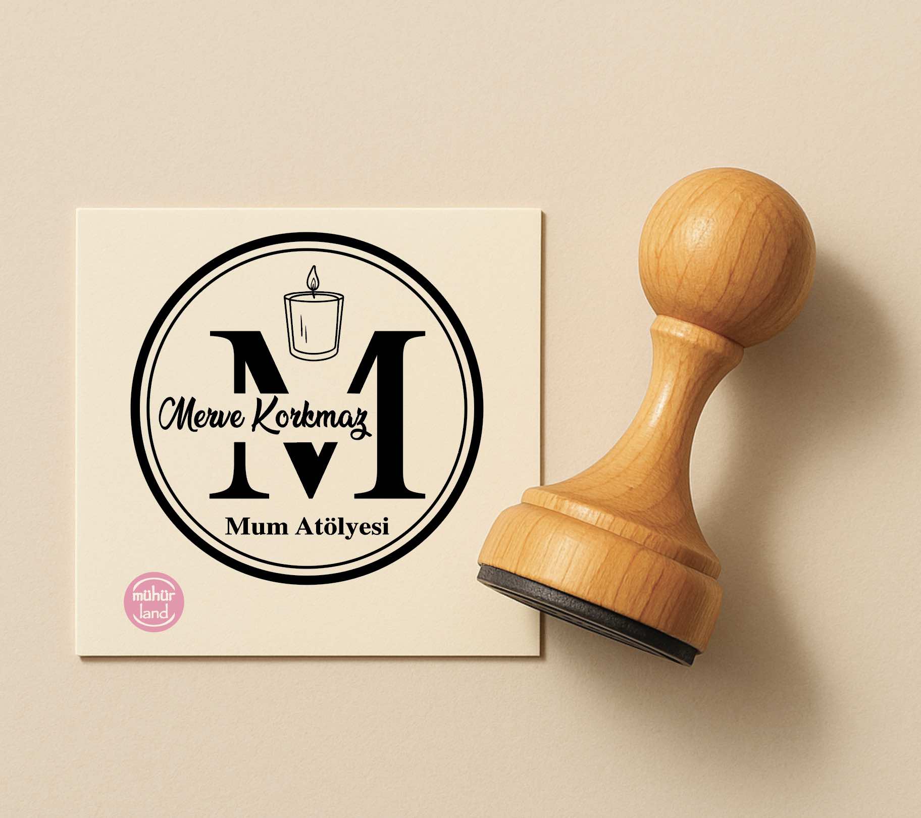 Mum Atölyesi Mührü – El Yapımı Kişiye Özel Tasarım (MUM01)