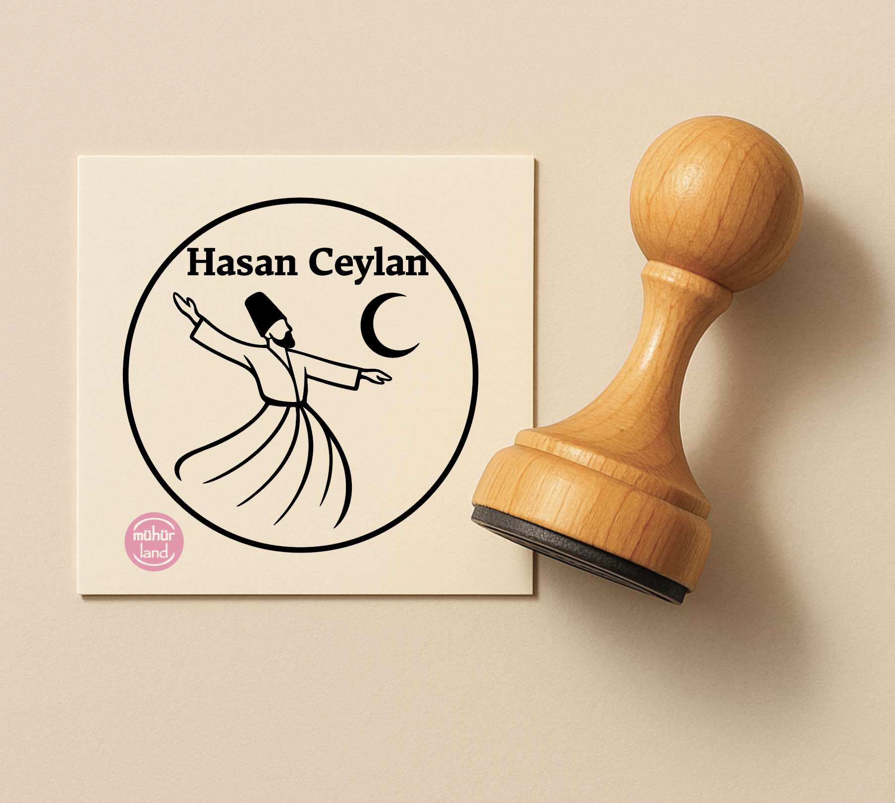 Semazen Ex Libris Kitap Mührü (TAS03)