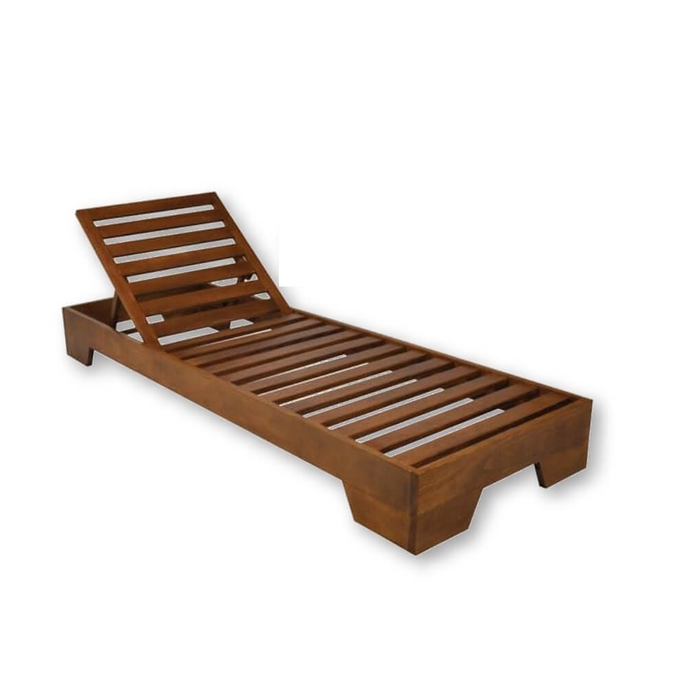 200 x 60 x 25  Om Design Plaj  Havuz Ahşap Şezlong