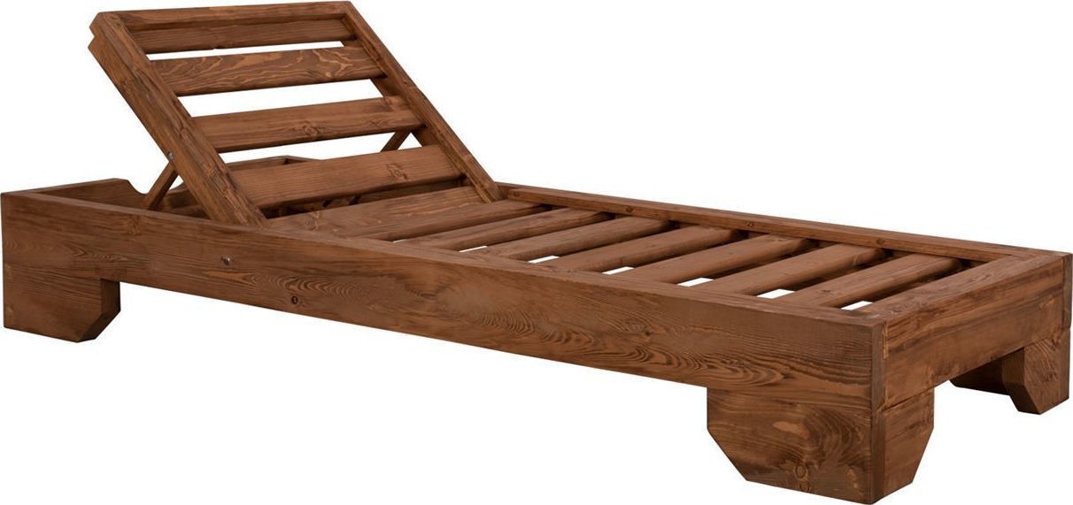 200 x 60 x 25  Om Design Plaj  Havuz Ahşap Şezlong