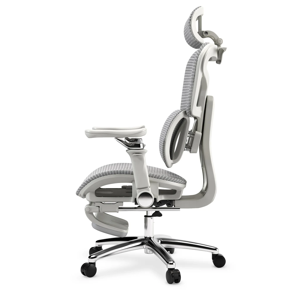 X300 Ergo Fileli Ofis ve Çalışma Sandalyesi Ayak Uzatmalı Gri