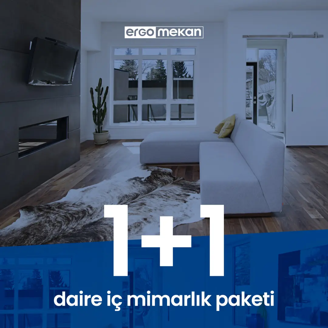 1+1 Daire Online İç Mimarlık Paketi | Dijital İç Mekan Tasarımı