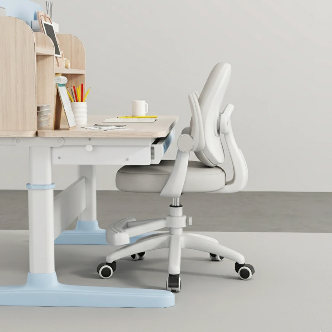 Puffy Çocuk Çalışma Sandalyesi Gri