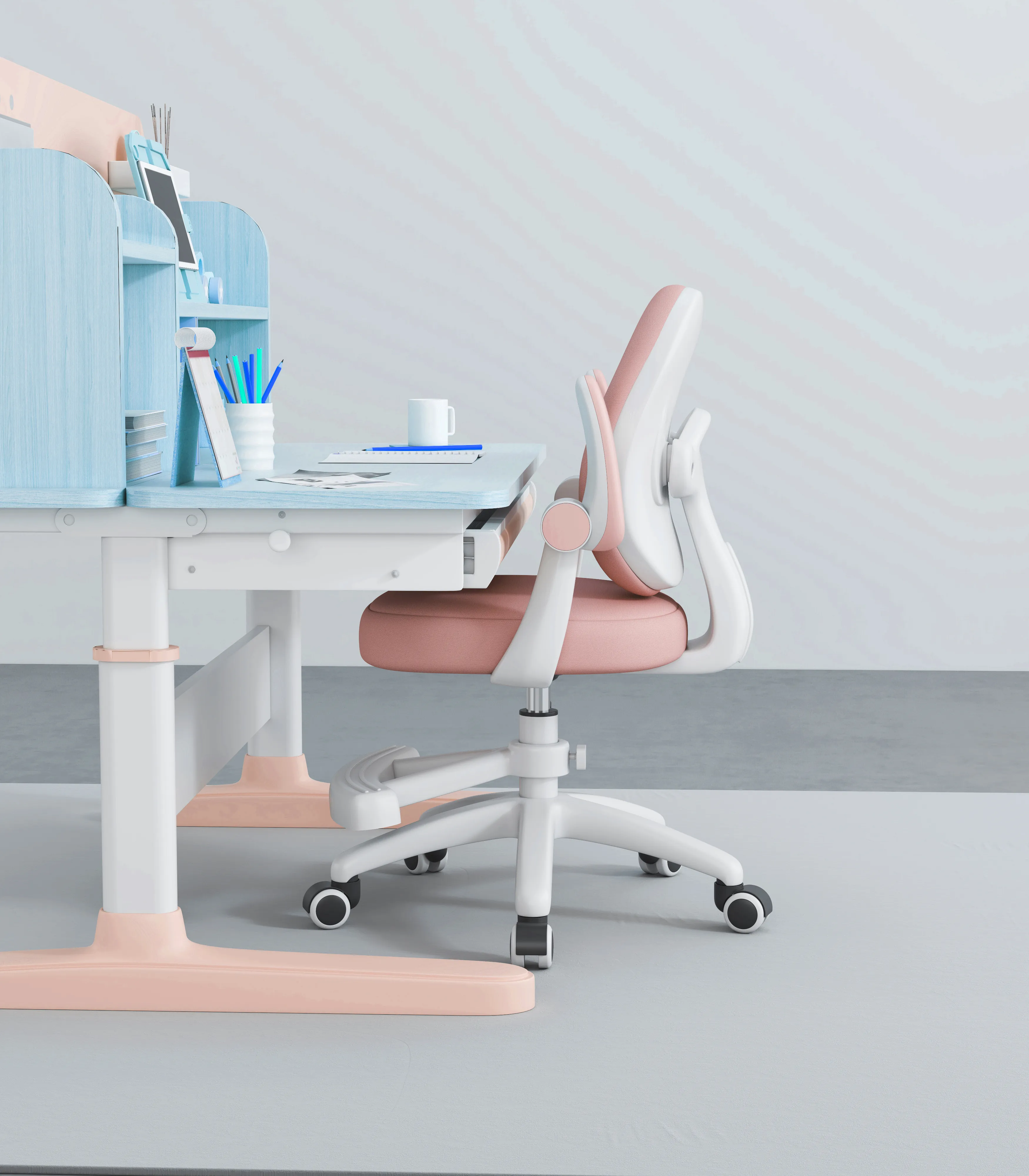 Puffy Çocuk Çalışma Sandalyesi Pembe