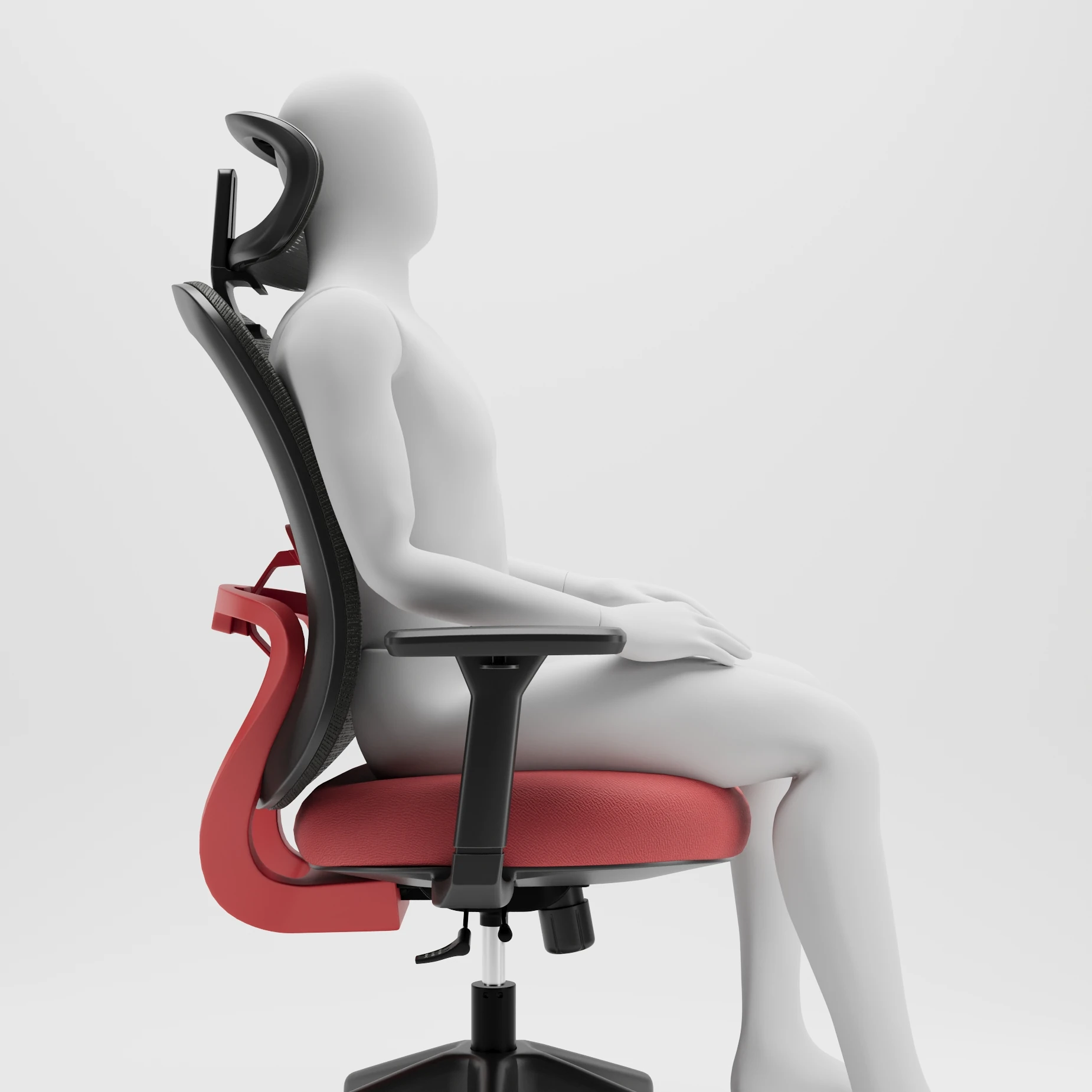 X100 Comfort Fileli Ofis ve Çalışma Sandalyesi Kırmızı