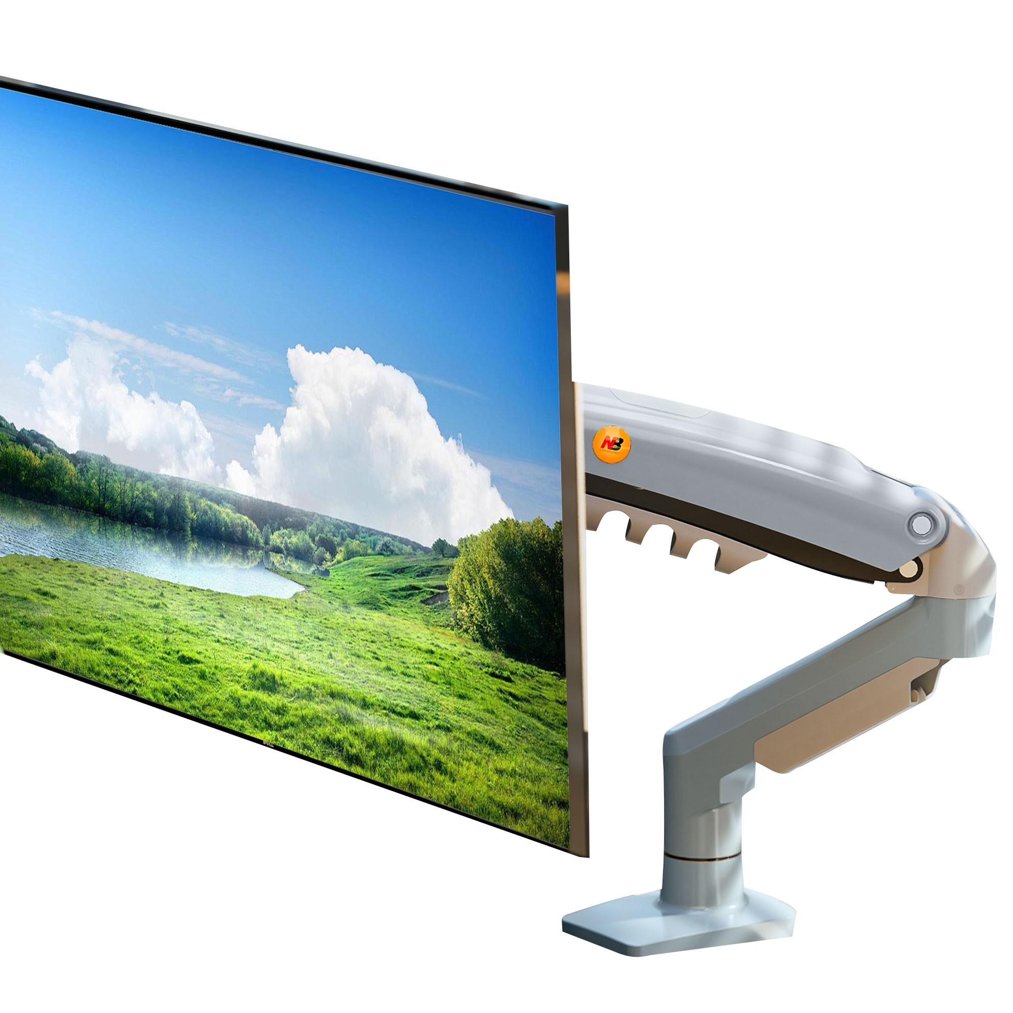 North Bayou NB F80 (2025 Yeni Model) Amortisörlü Tekli Monitör Standı Göl Mavisi (17-32 İNÇ)-(2-9 KG)