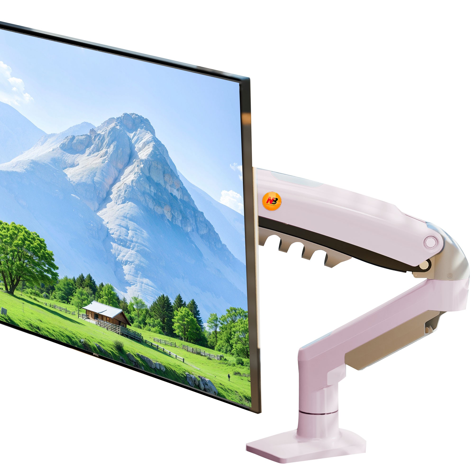North Bayou NB F80 (2025 Yeni Model) Amortisörlü Tekli Monitör Standı Pembe (17-32 İNÇ)-(2-9 KG)